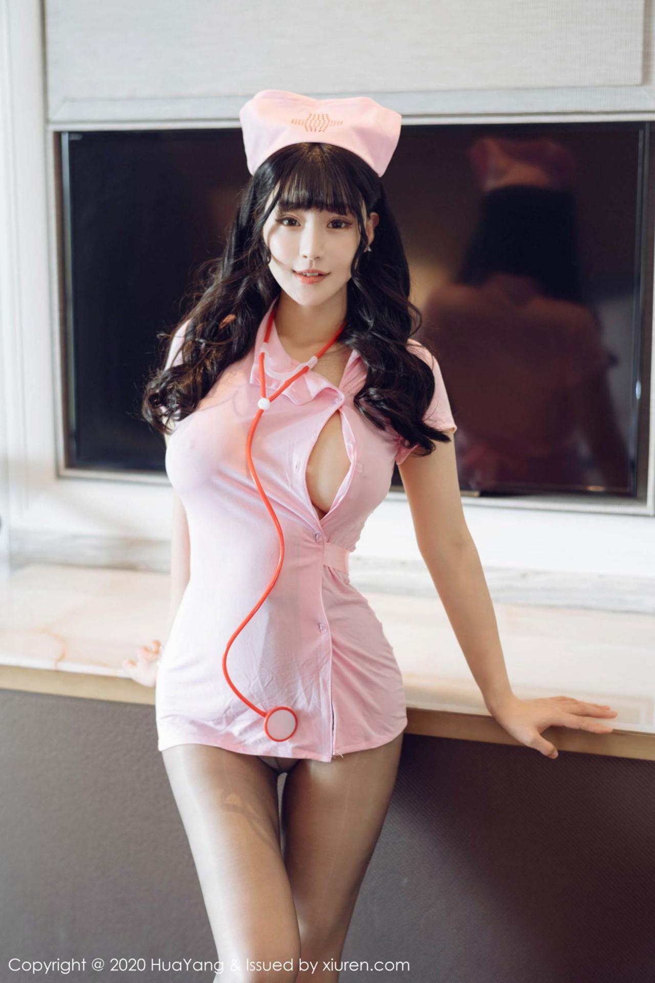 [HuaYang花漾写真] 2020.10.10 VOL.302 朱可儿Flower 粉色护士制服系列 [49+1P]