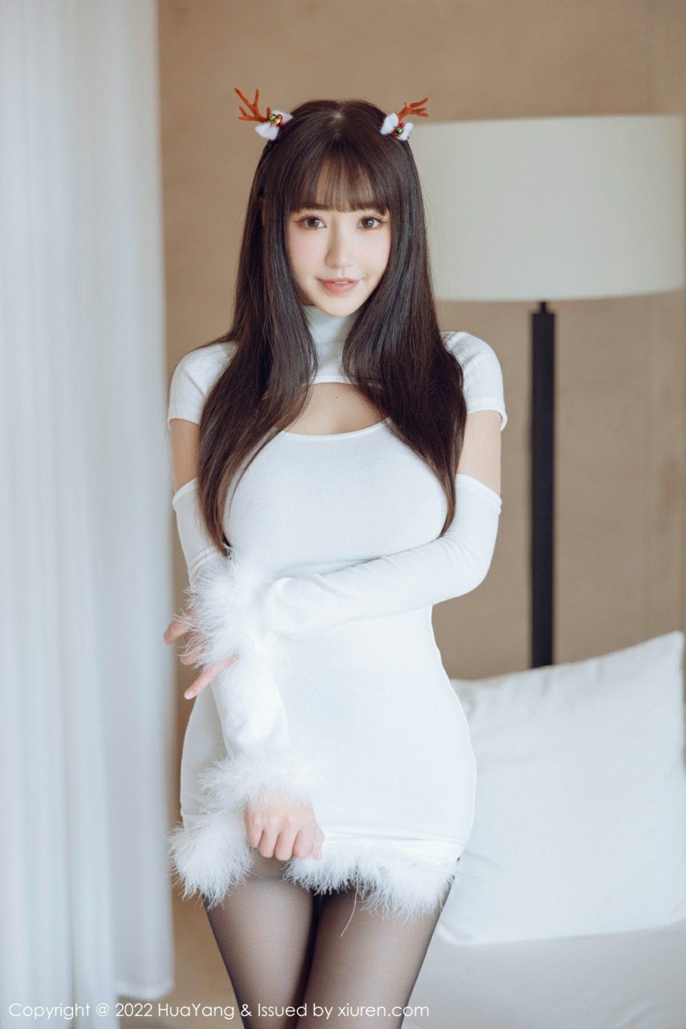 [HuaYang花漾写真] 2022.01.12 VOL.480 朱可儿Flora 性感女神 连衣短裙搭配诱人黑丝[53+1P]