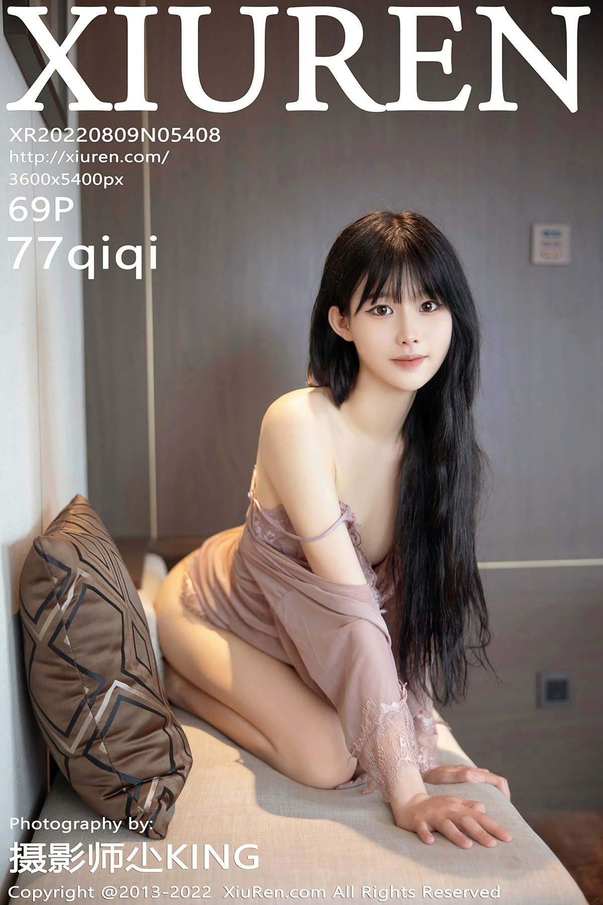 [XiuRen秀人网] 2022.08.09 No.5408 77qiqi 淡紫色睡衣 性感写真 [69+1P]