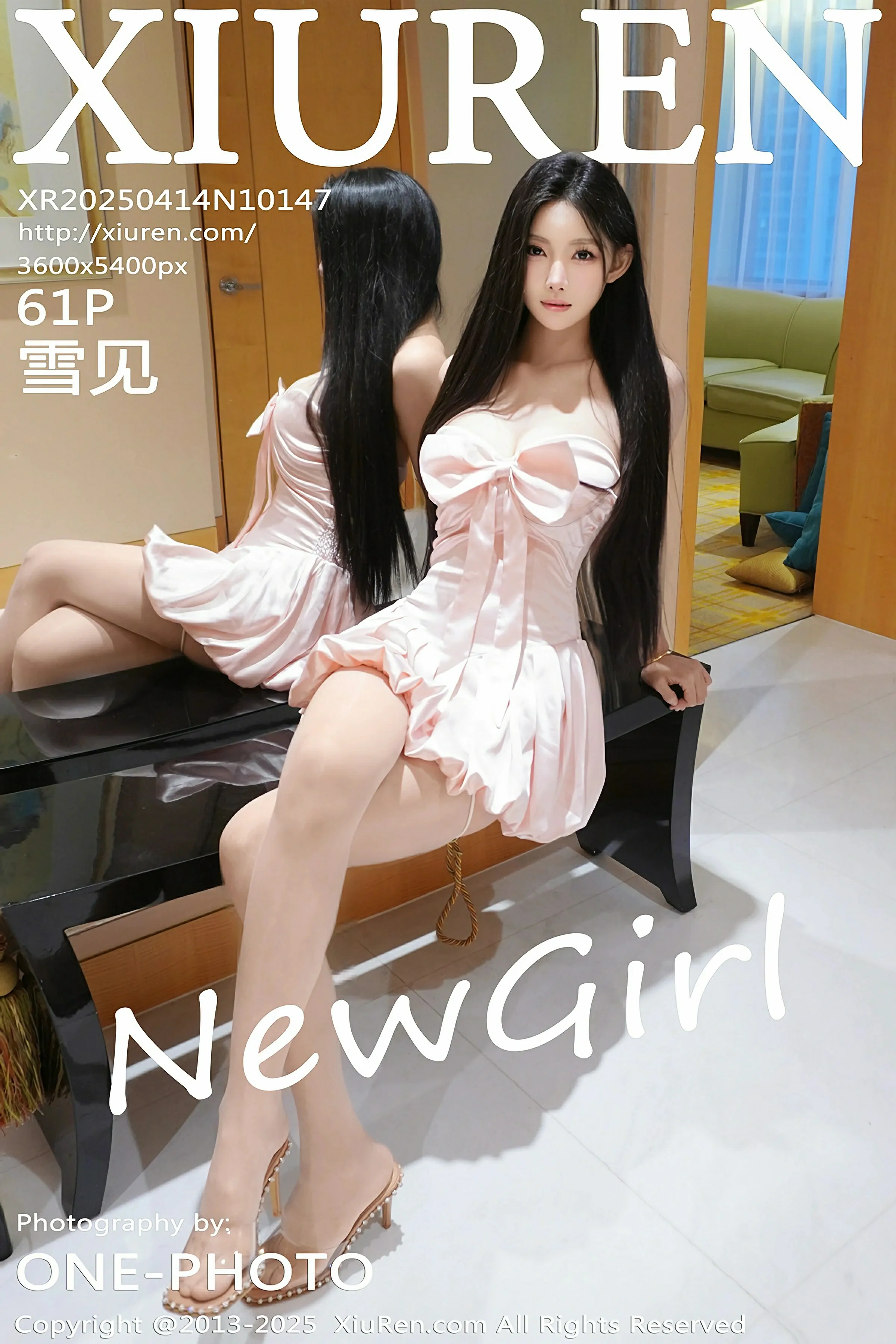 [XiuRen秀人网] 2025.04.14 No.10147 雪见 新人首套写真 性感粉色连衣短裙 [61+1P]
