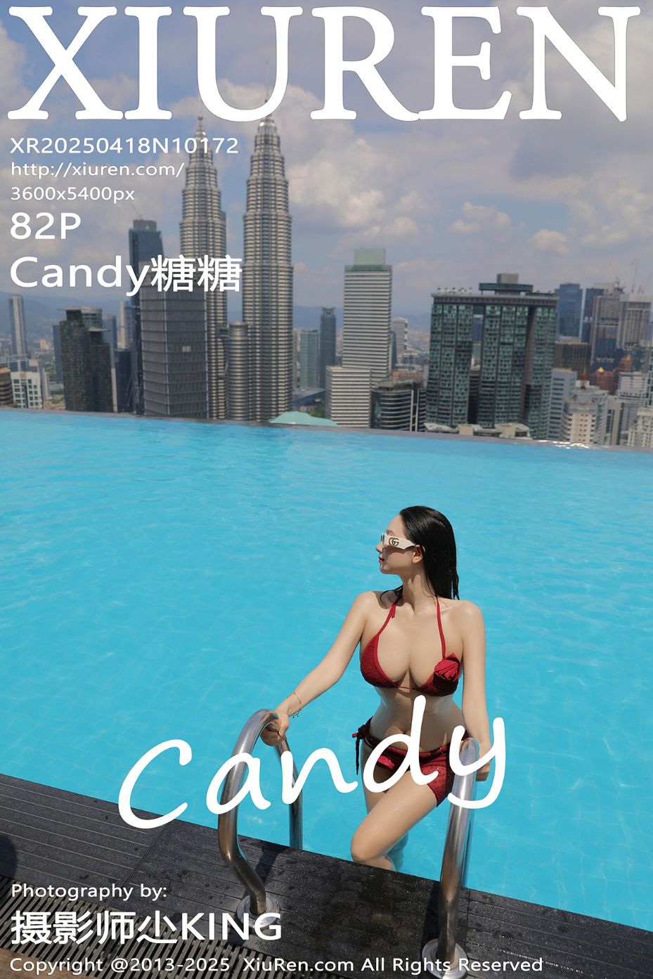 [XiuRen秀人网] 2025.04.18 No.10172 Candy糖糖 性感红色比基尼 马来西亚旅拍写真 [82+1P]