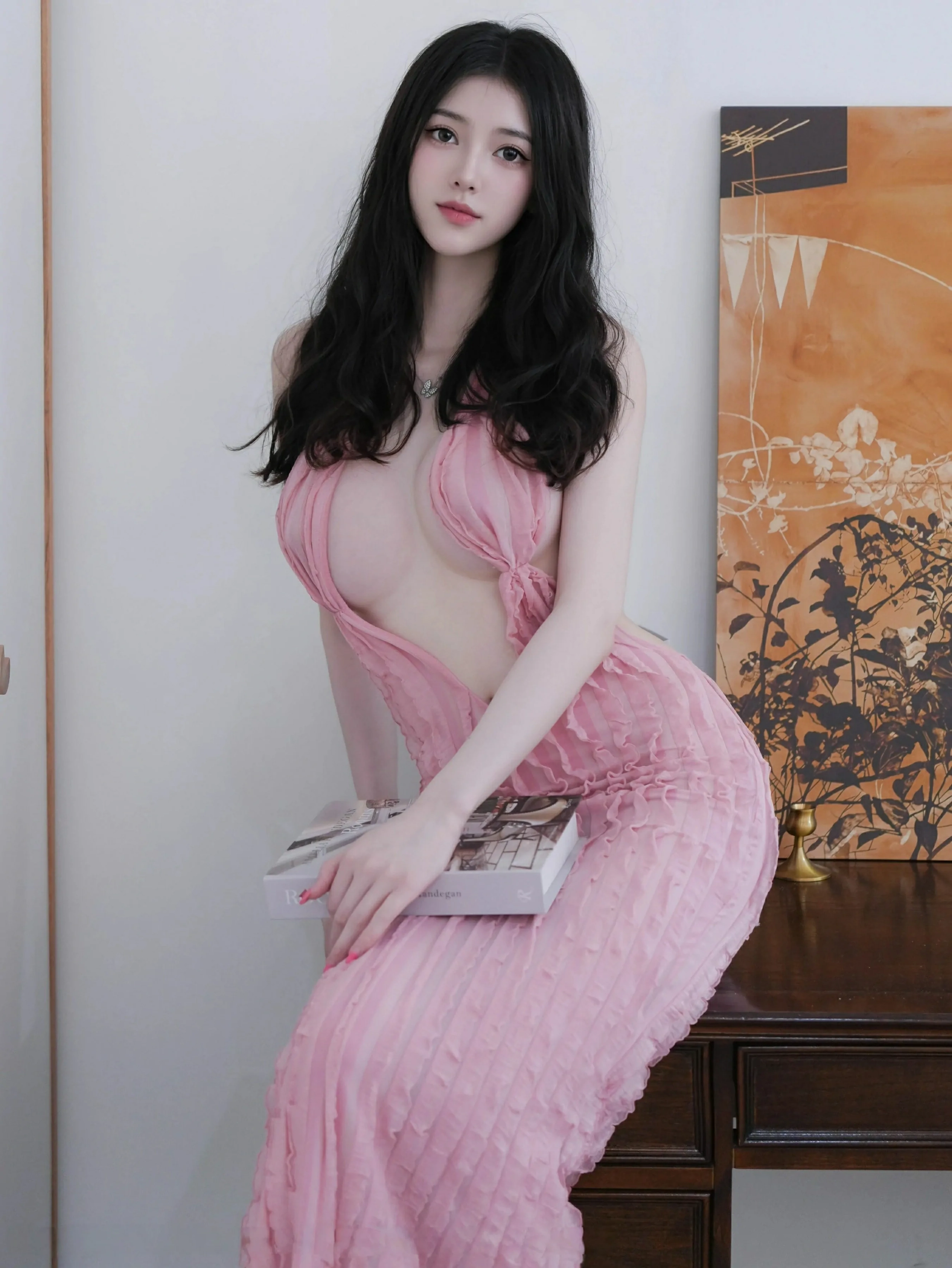 [XiuRen秀人网] 2025.05.22 No.10309 白小蝶 新人首套写真 性感粉色连衣裙 [80+1P] 