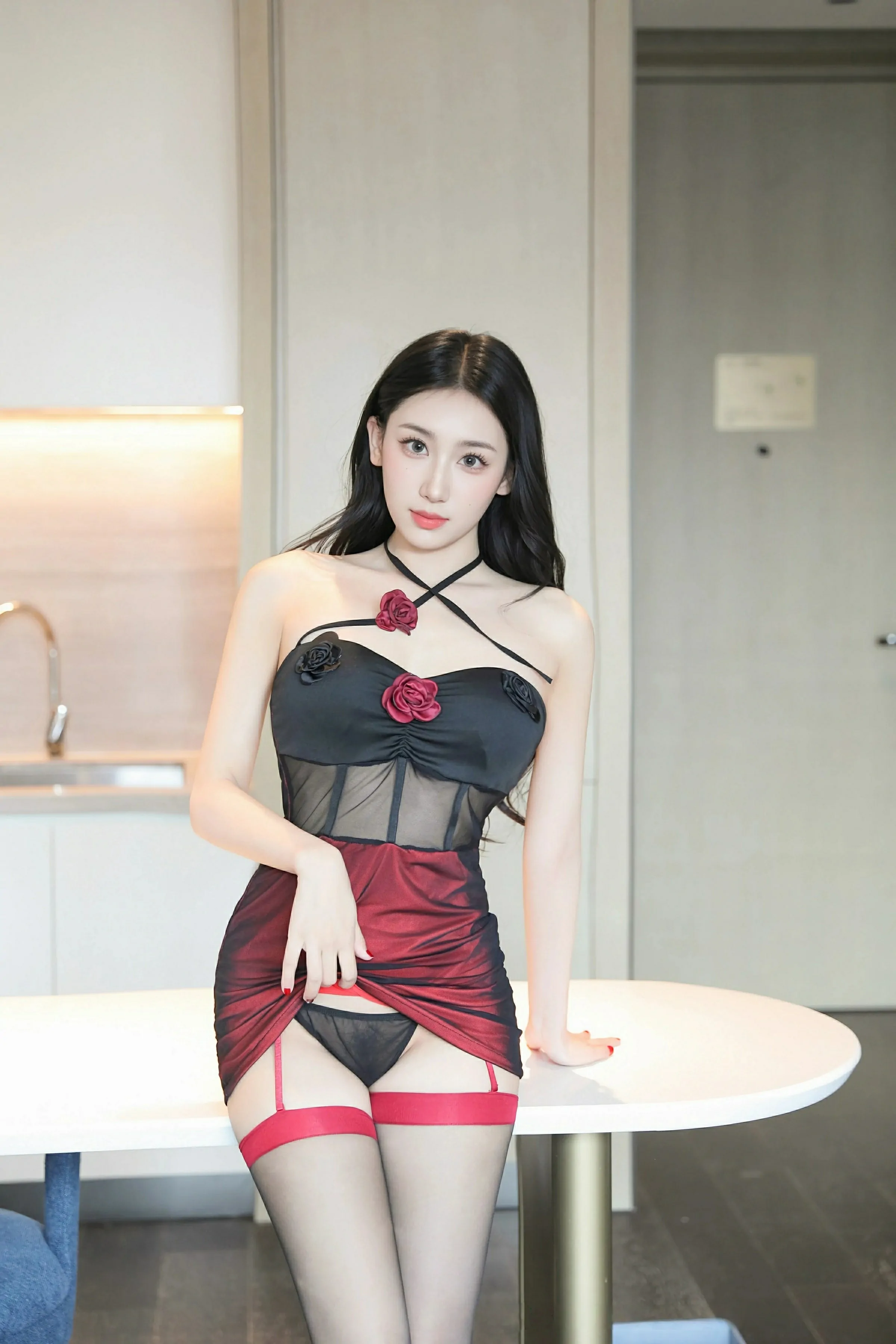 [XiuRen秀人网] 2025.06.16 No.10413 桑宁 新人首套写真 黑色情趣服饰 性感魅惑黑丝 [78+1P]