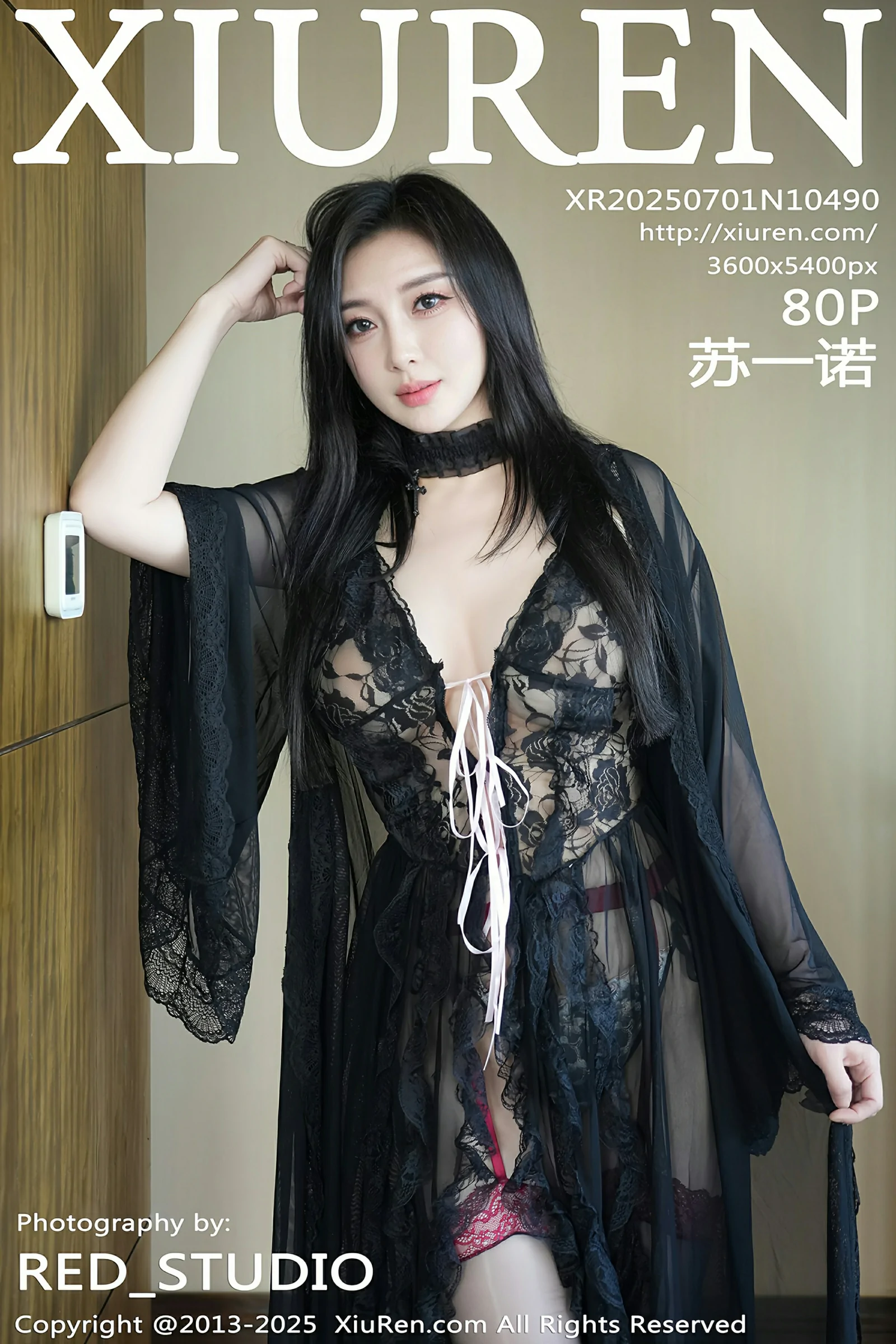 [XiuRen秀人网] 2025.07.01 No.10490 苏一诺 黑色睡袍 魅惑黑丝 性感写真 [80+1P]