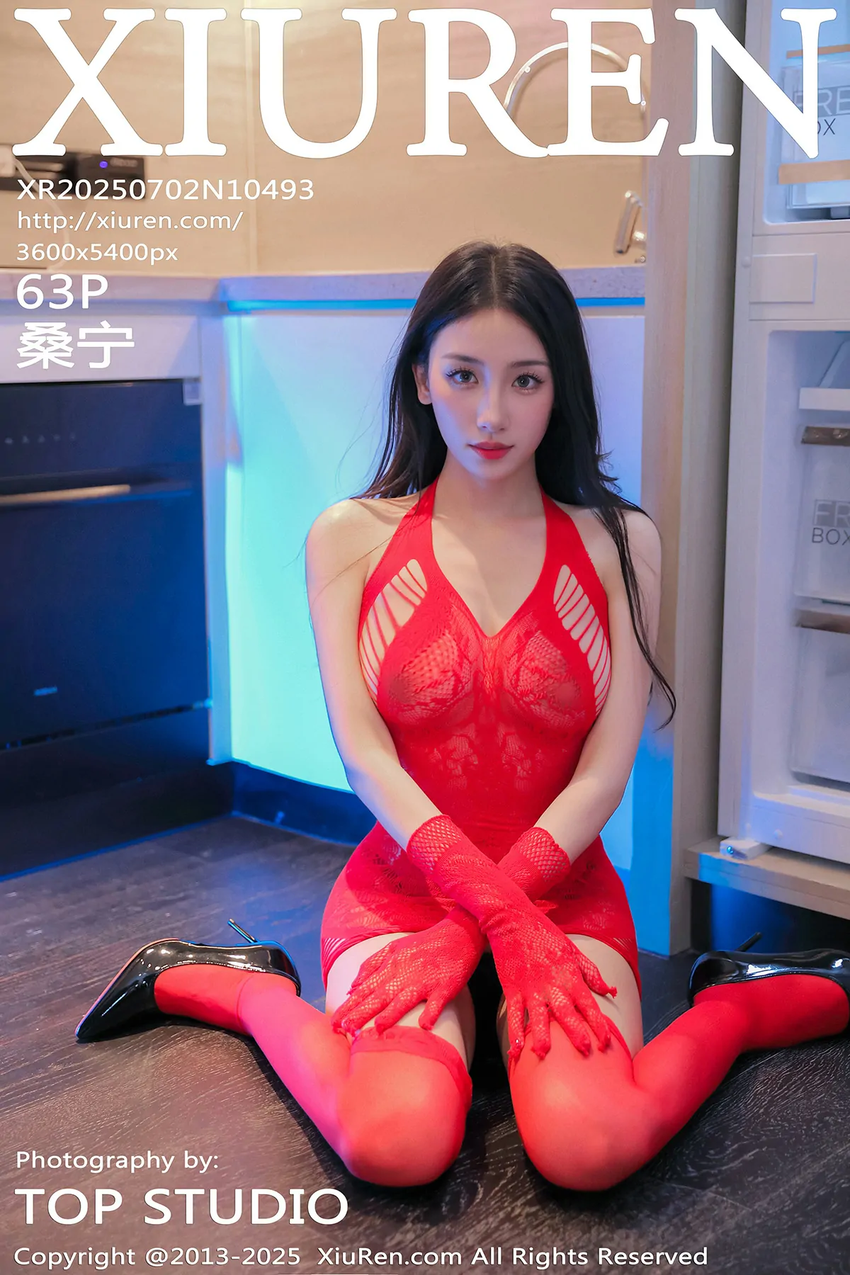 [XiuRen秀人网] 2025.07.02 No.10493 桑宁 红色情趣服饰 红色丝袜 性感写真 [63+1P]