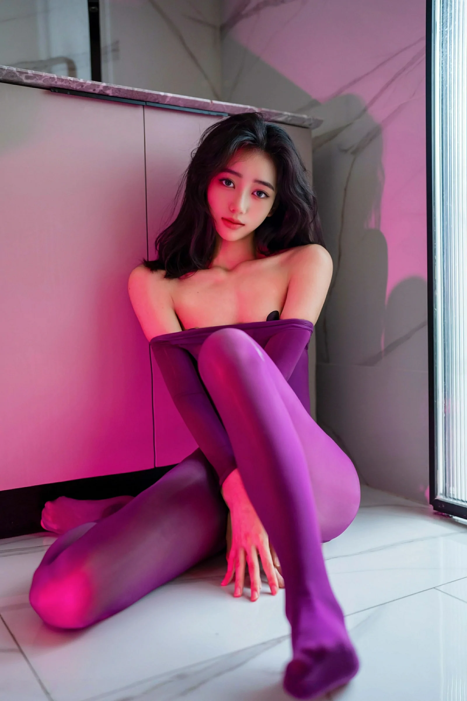 [XINGYAN星颜社] 2025.07.02 VOL.363 时安安 紫色连体丝袜 性感写真 [81+1P]
