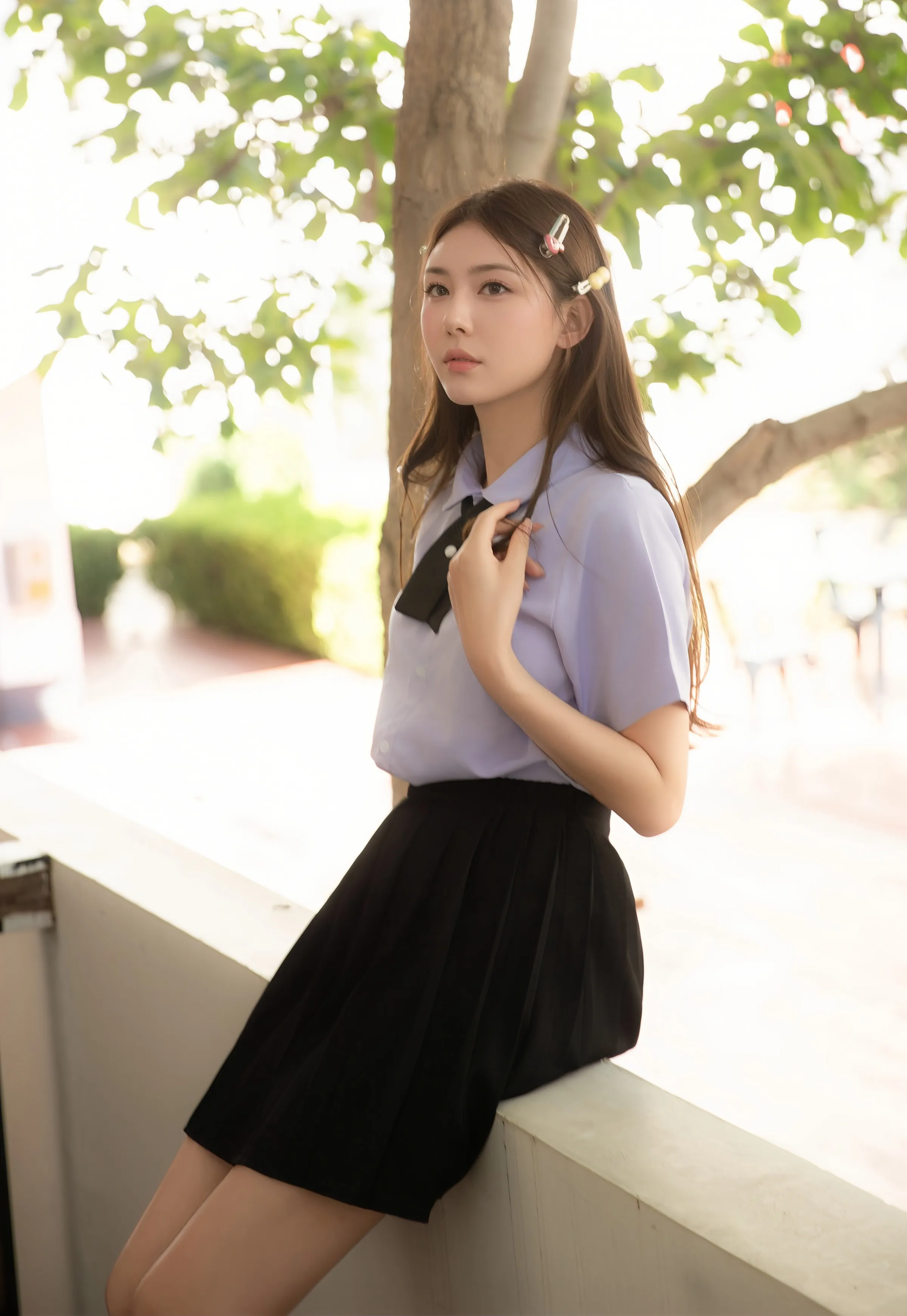 [XiuRen秀人网] 2025.08.05 No.10622 悦兮 蓝色衬衣搭配黑色短裙 性感写真 [80+1P]