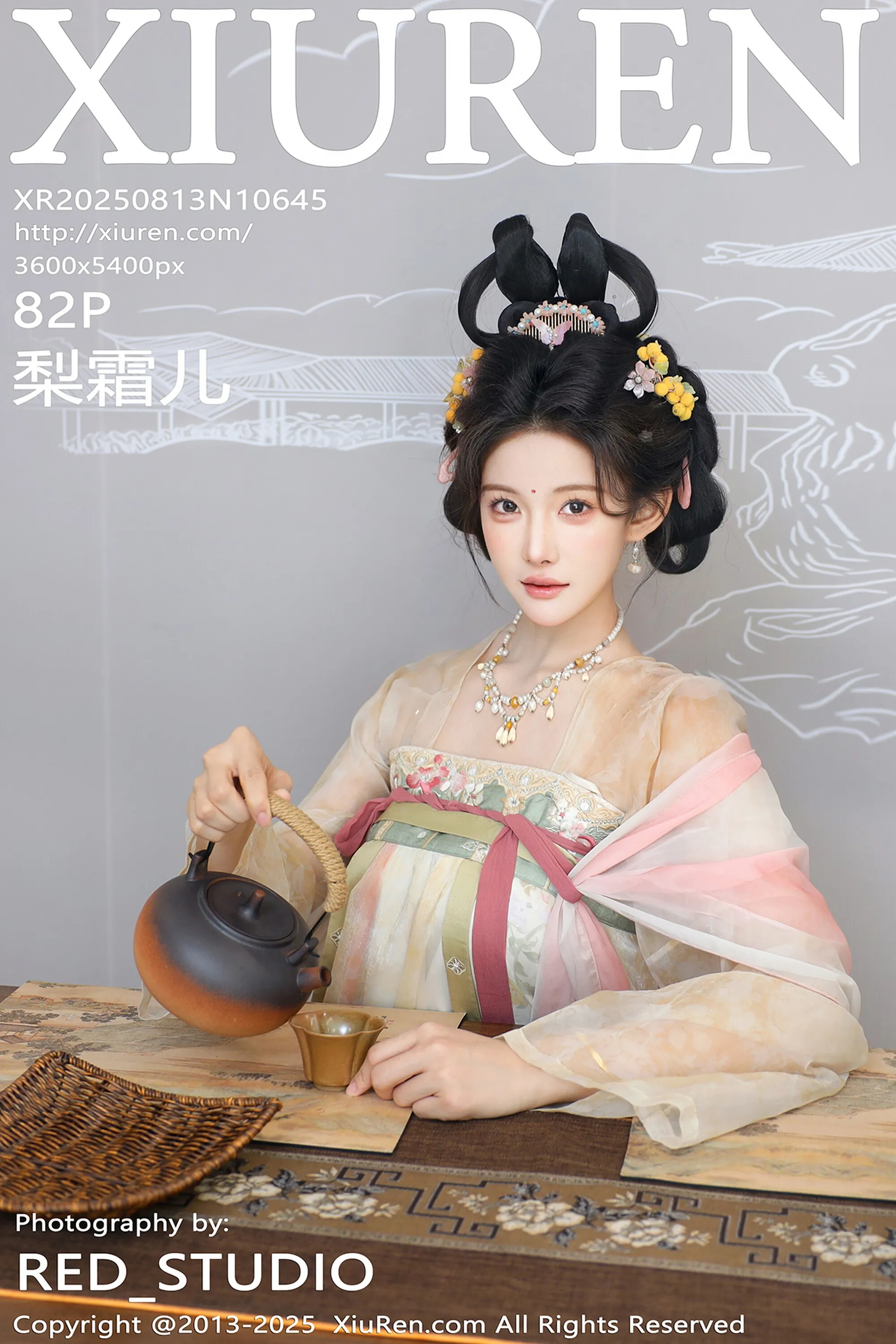 [XiuRen秀人网] 2025.08.13 No.10645 梨霜儿 浅色古装服饰 性感写真 [82+1P]