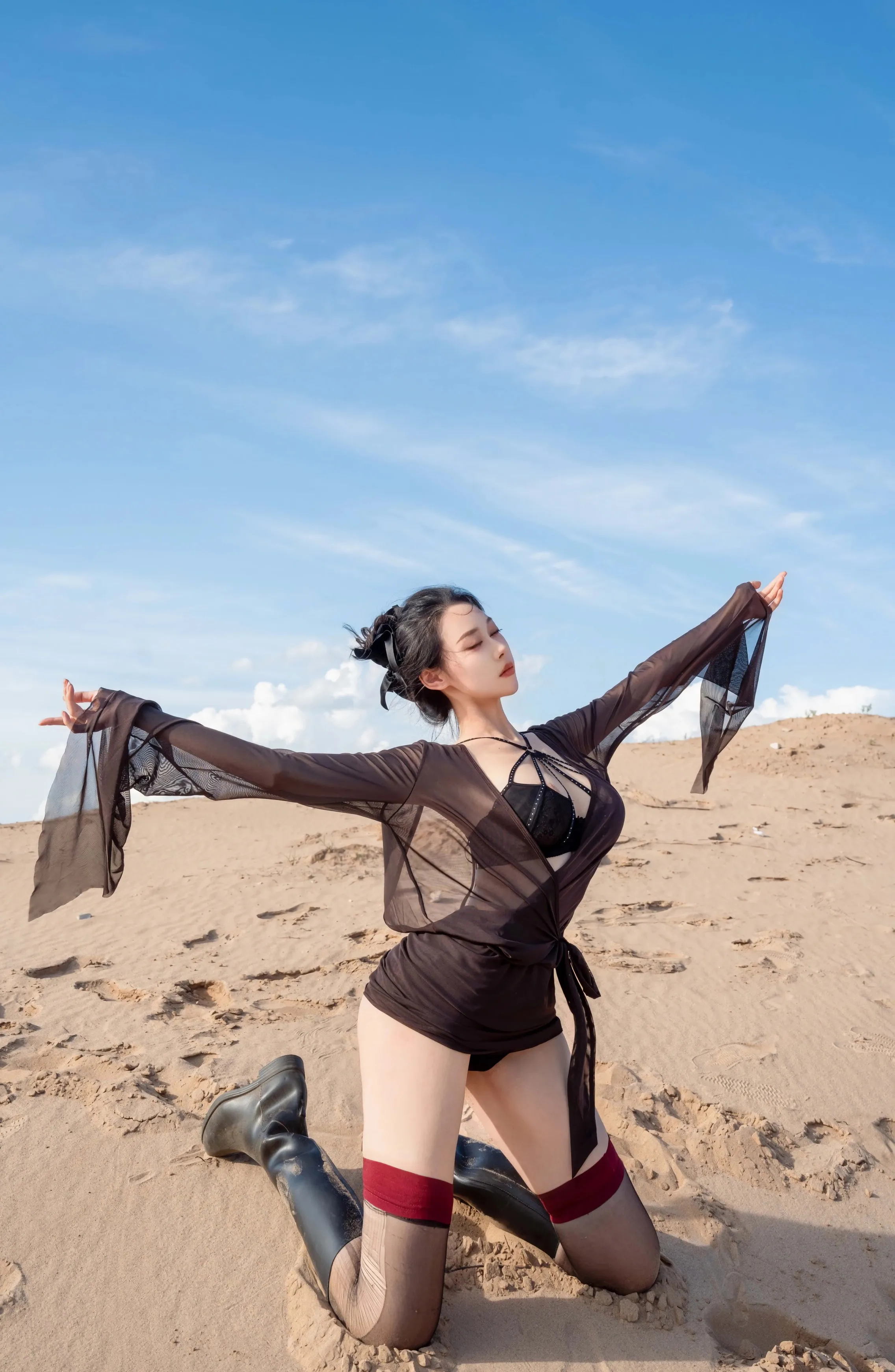 [XINGYAN星颜社] 2025.08.21 VOL.387 清妙 黑色情趣内衣 性感写真 [78+1P]