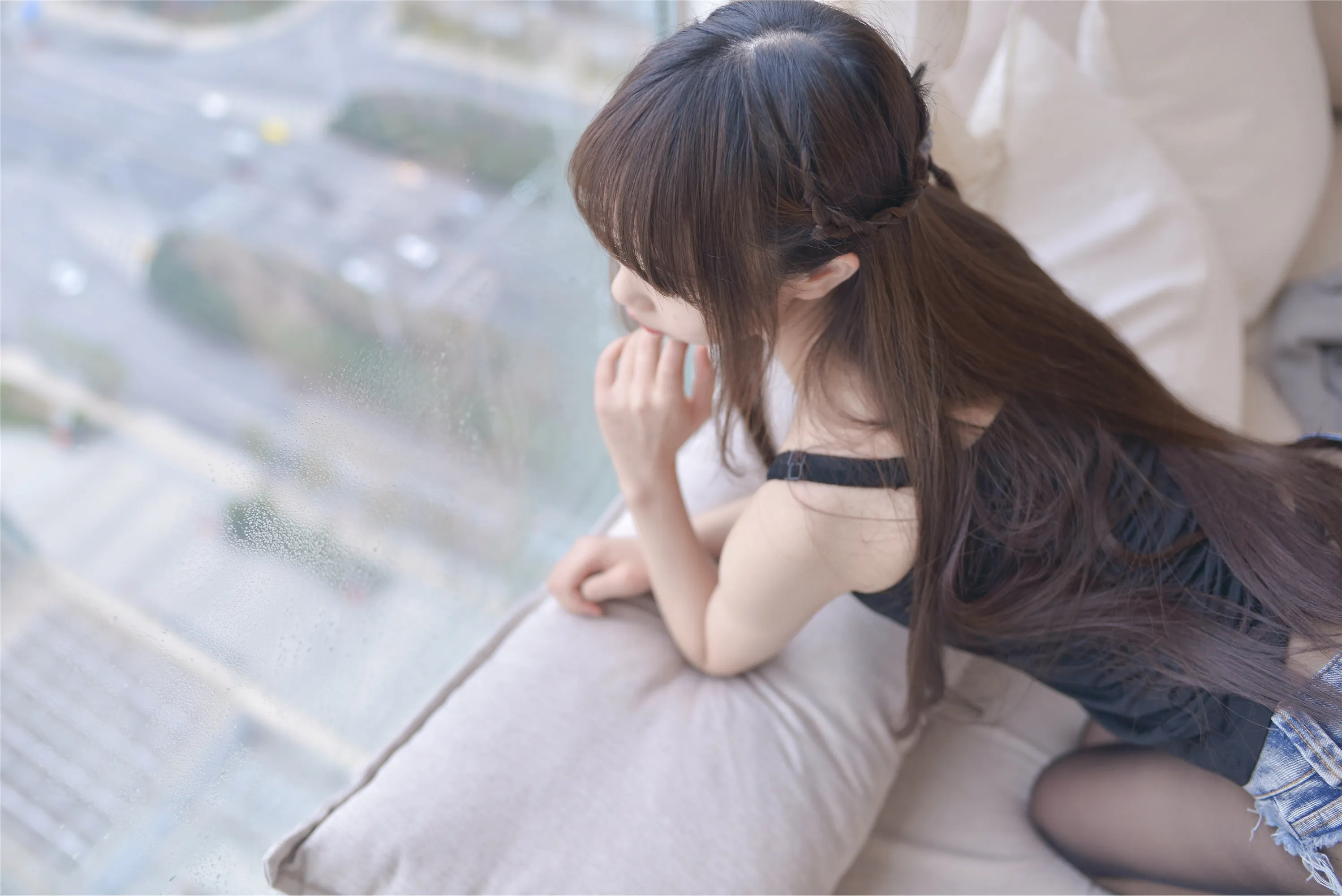 [[COSPLAY] 雪琪SAMA - 牛仔黑丝大姐姐 [51P]
