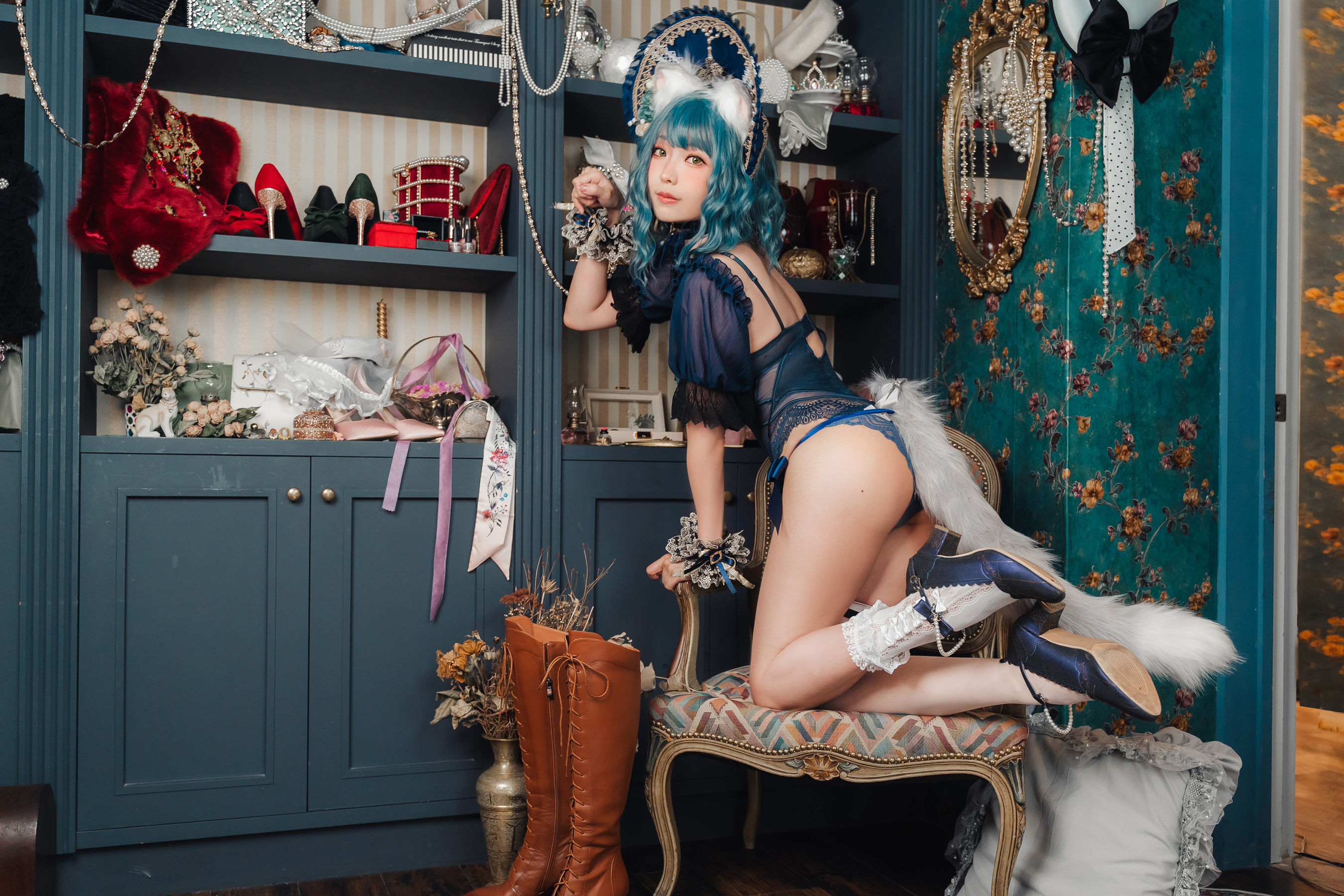 [COSPLAY] Ely_eee(ElyEE子) – Scottish Fold Cat Doll 摺耳貓少女人形