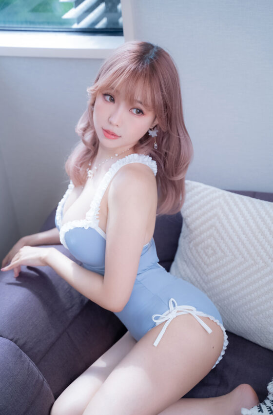 [COSPLAY] Ely_eee(ElyEE子) – Mist Blue Lady