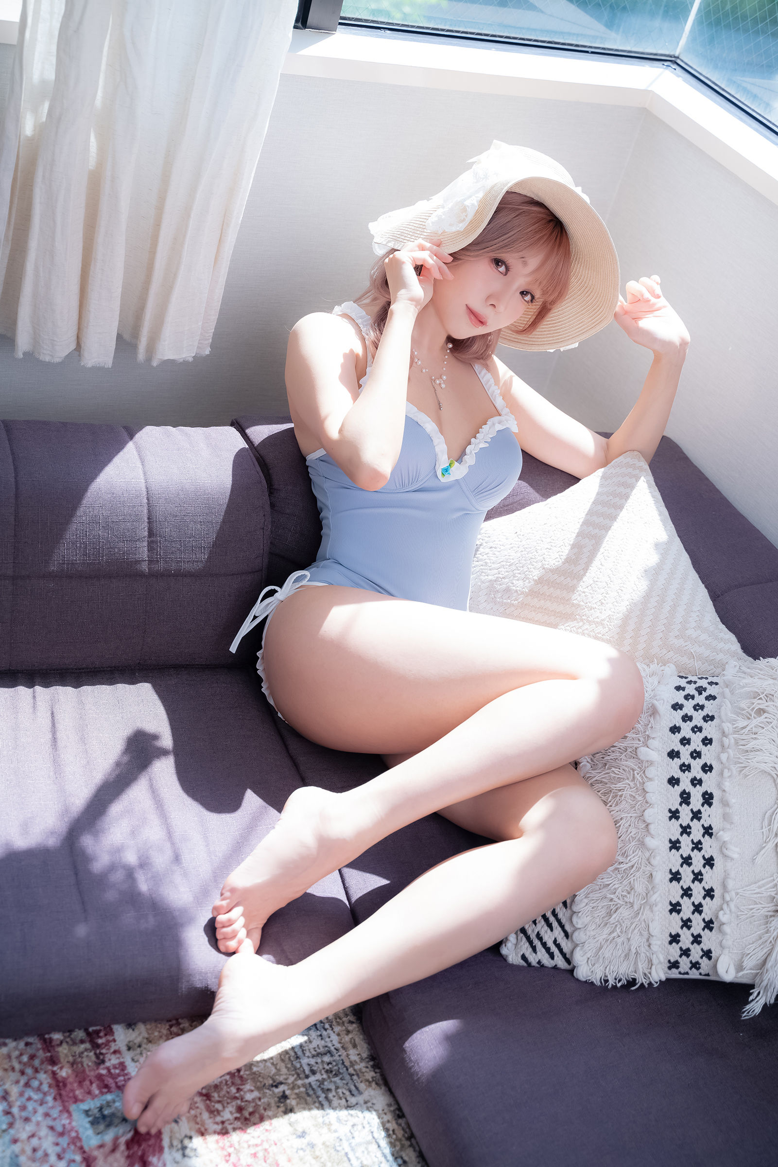 [COSPLAY] Ely_eee(ElyEE子) – Mist Blue Lady