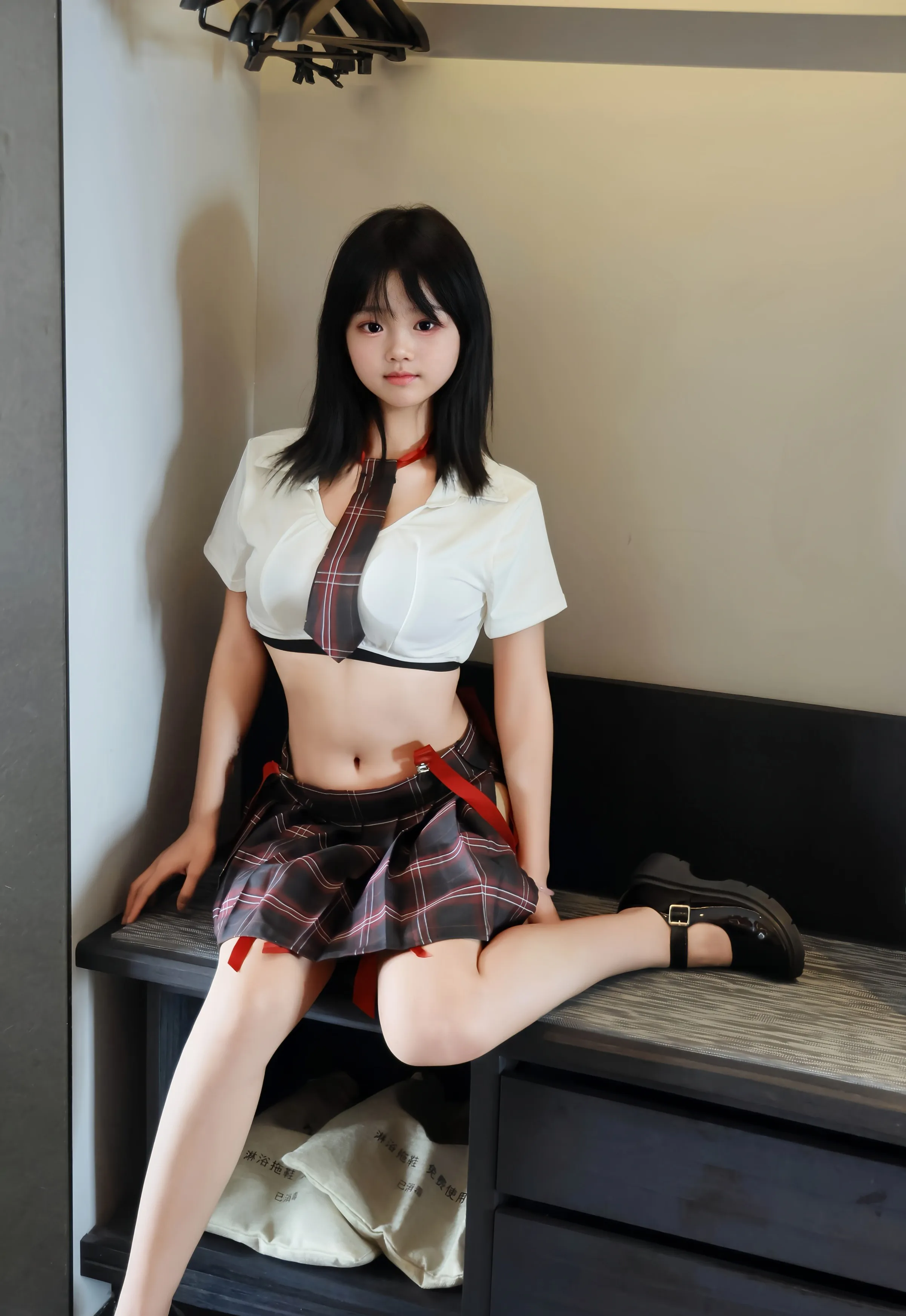 [XiuRen秀人网] 2025.09.17 No.10774 小泠 黑色格子裙 性感写真 [58+1P]