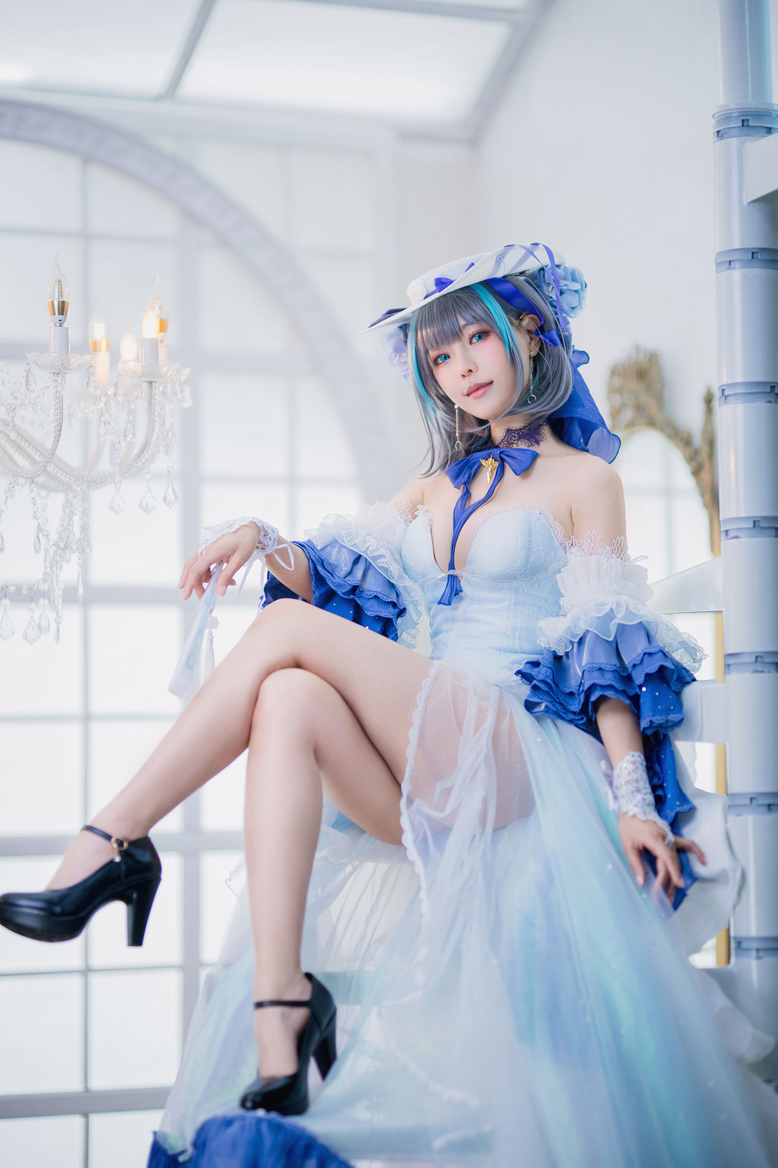 [COSPLAY] Ely_eee(ElyEE子) – Cheshire Dress 柴郡禮服