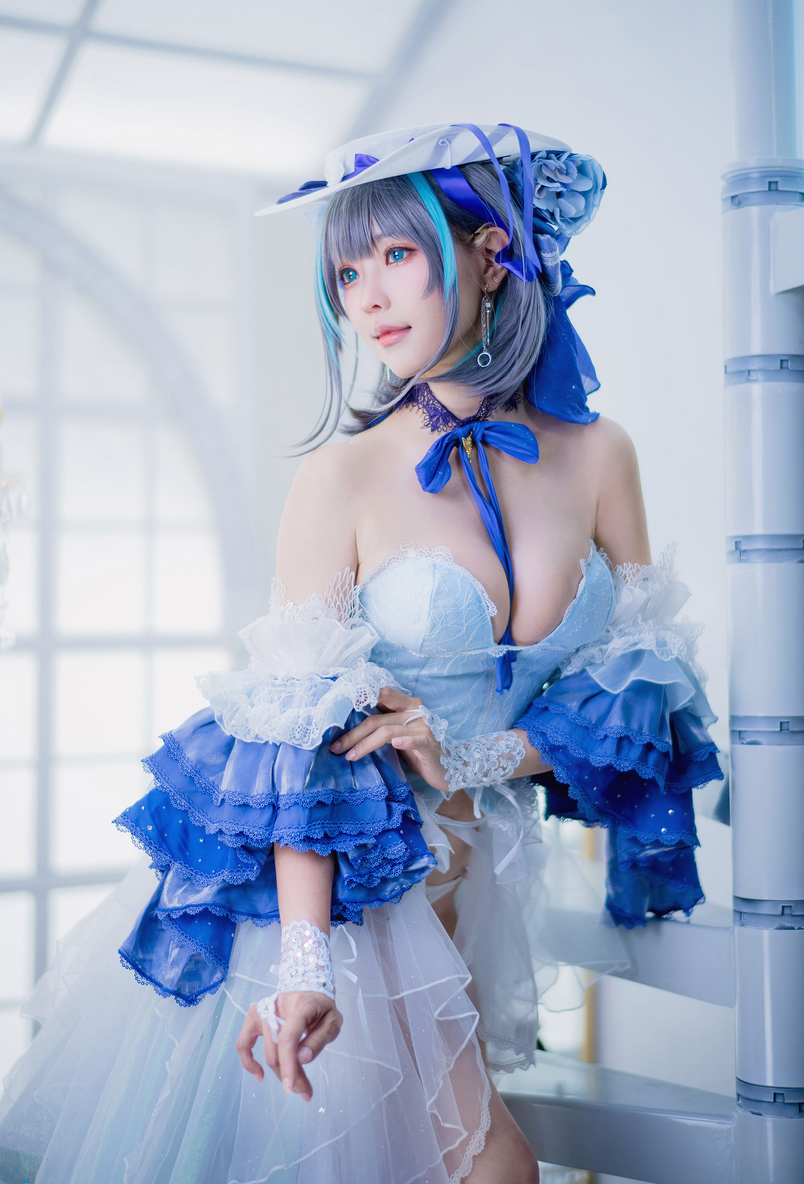 [COSPLAY] Ely_eee(ElyEE子) – Cheshire Dress 柴郡禮服