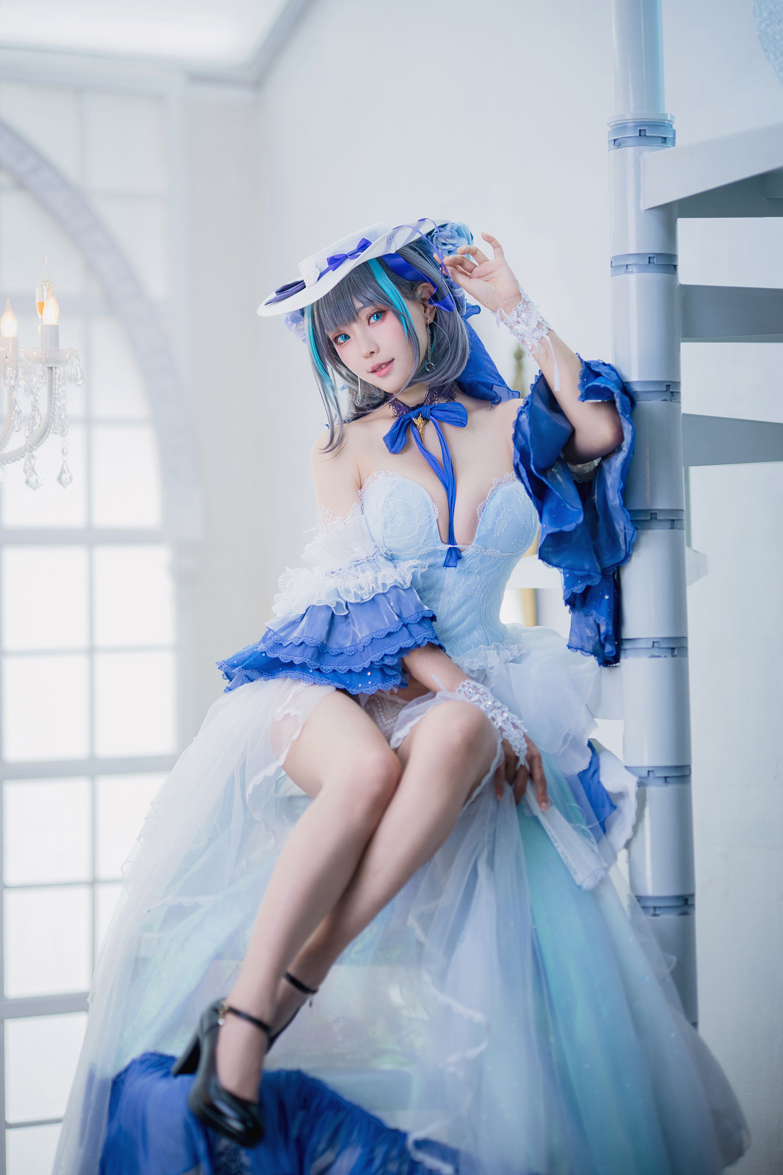 [COSPLAY] Ely_eee(ElyEE子) – Cheshire Dress 柴郡禮服