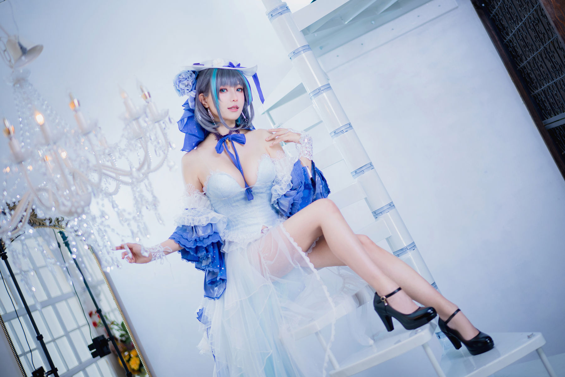 [COSPLAY] Ely_eee(ElyEE子) – Cheshire Dress 柴郡禮服
