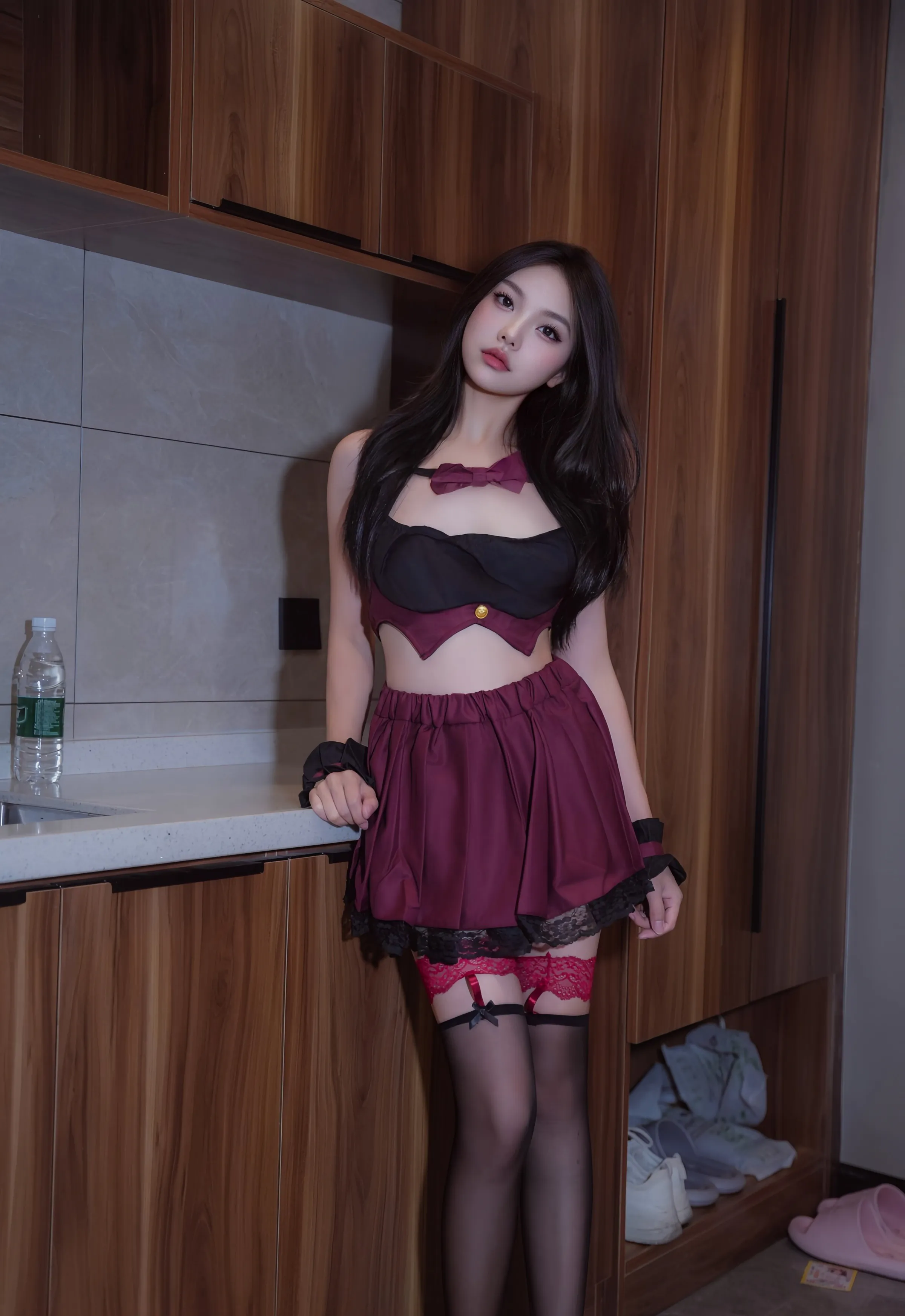 [XiuRen秀人网] 2025.09.29 No.10822 小野花more 新人首套写真 性感黑色情趣内衣 [56+1P]