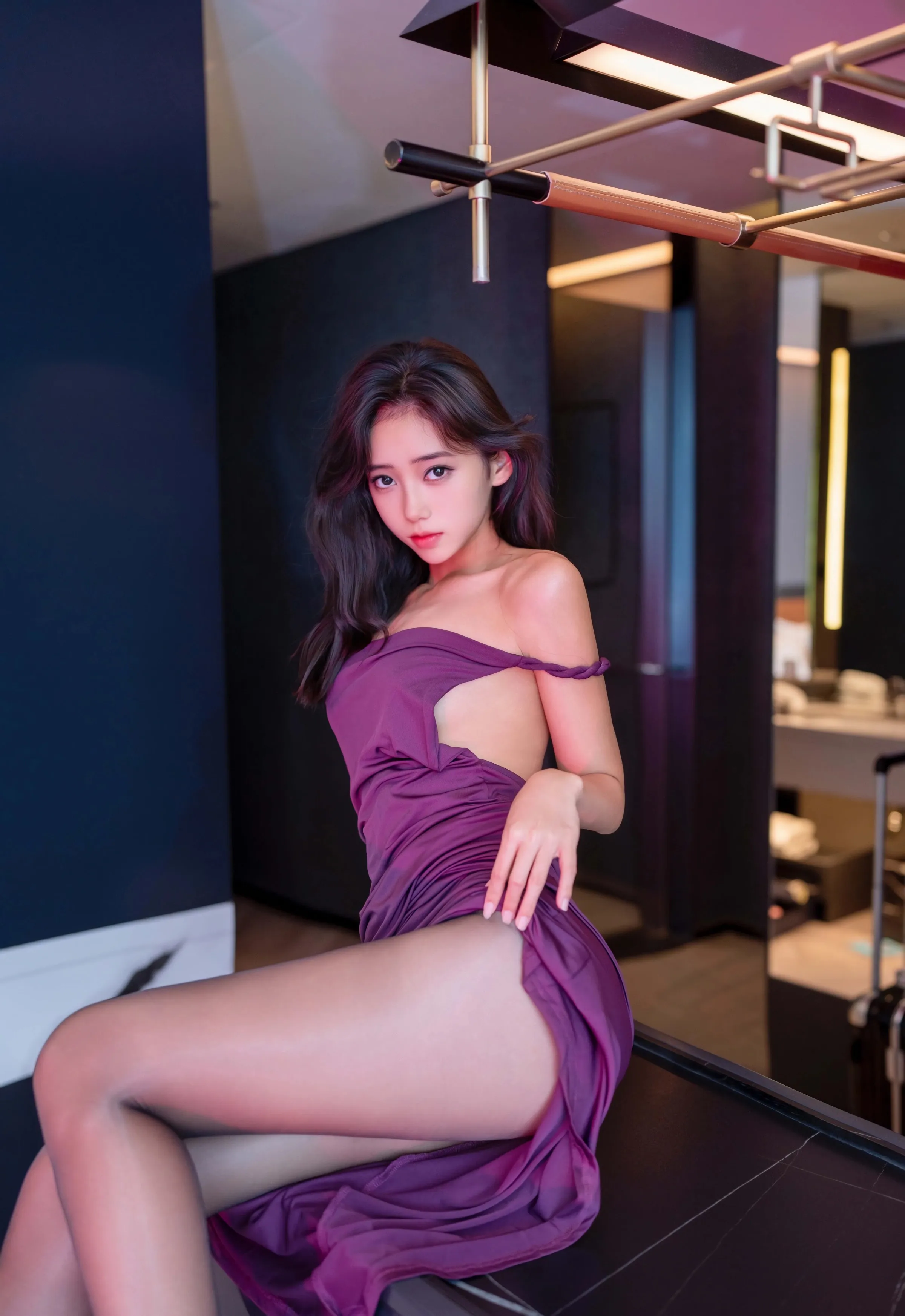 [XINGYAN星颜社] 2025.09.29 VOL.407 时安安 紫色连衣裙 性感写真 [76+1P]