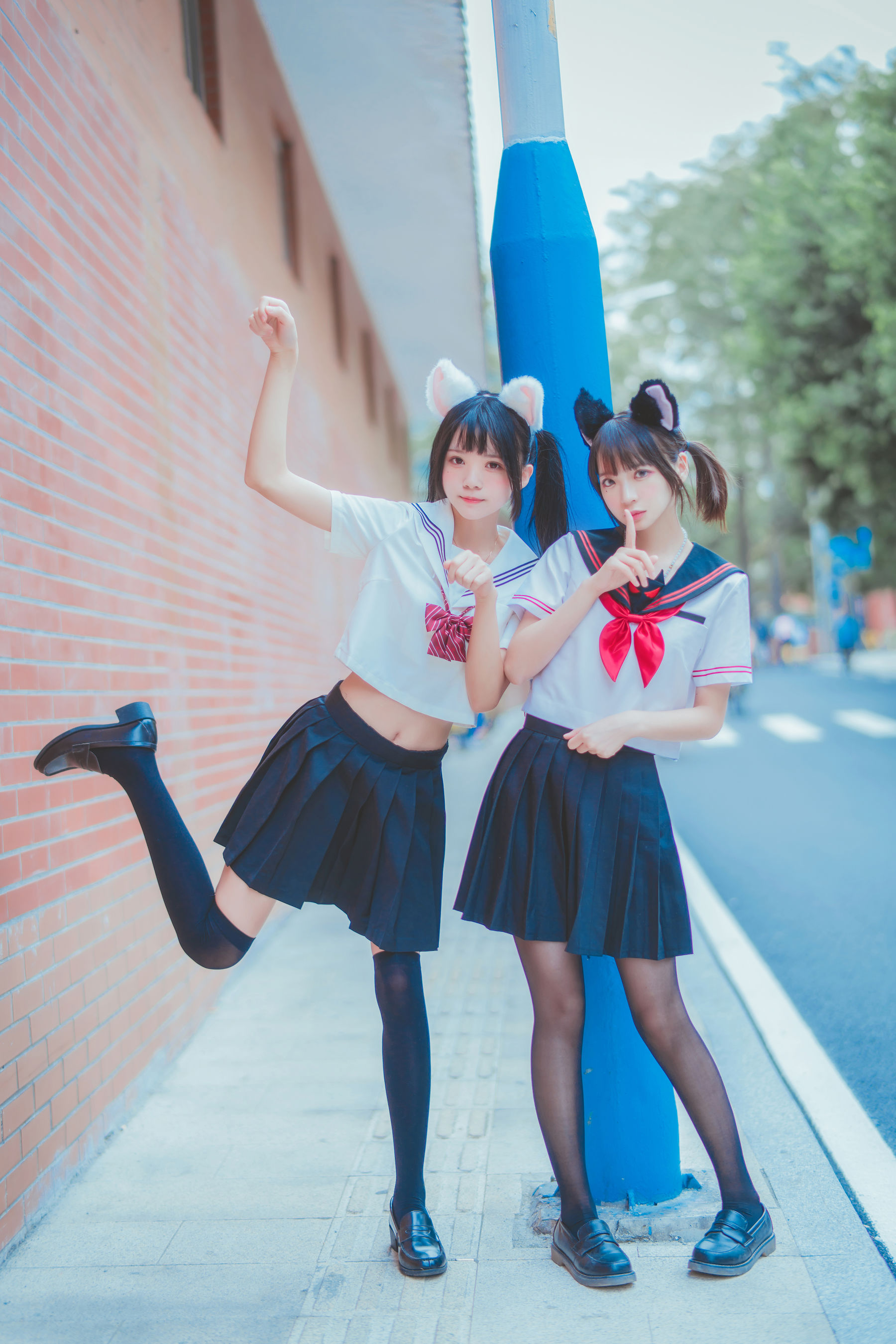 [COSPLAY] 桜桃喵 疯猫ss – JK百合2