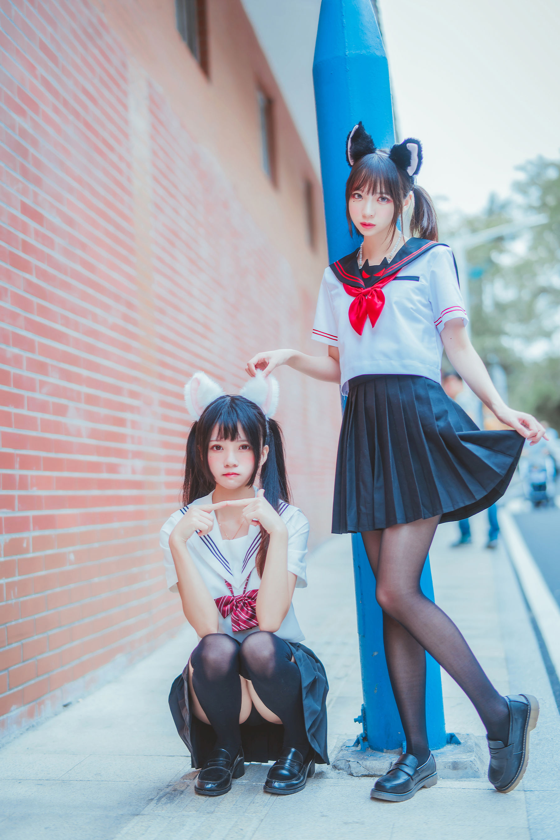 [COSPLAY] 桜桃喵 疯猫ss – JK百合2