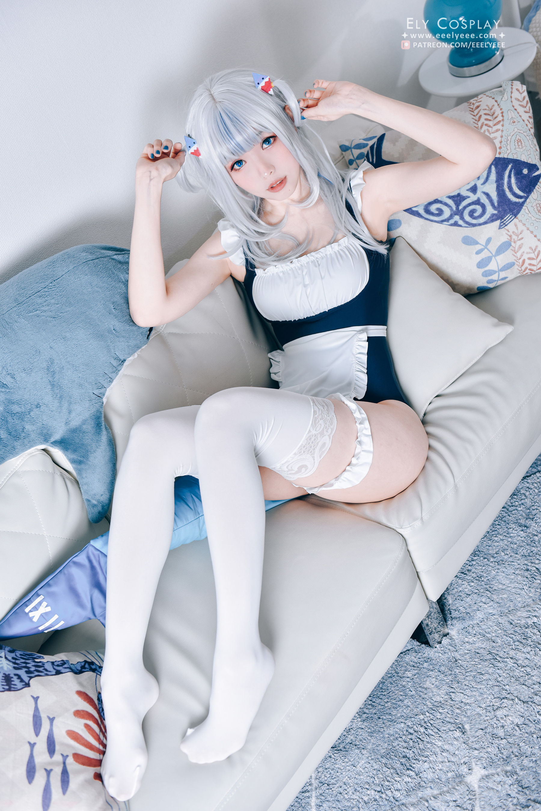 [COSPLAY] Ely_eee(ElyEE子) – Gura Swimsuit