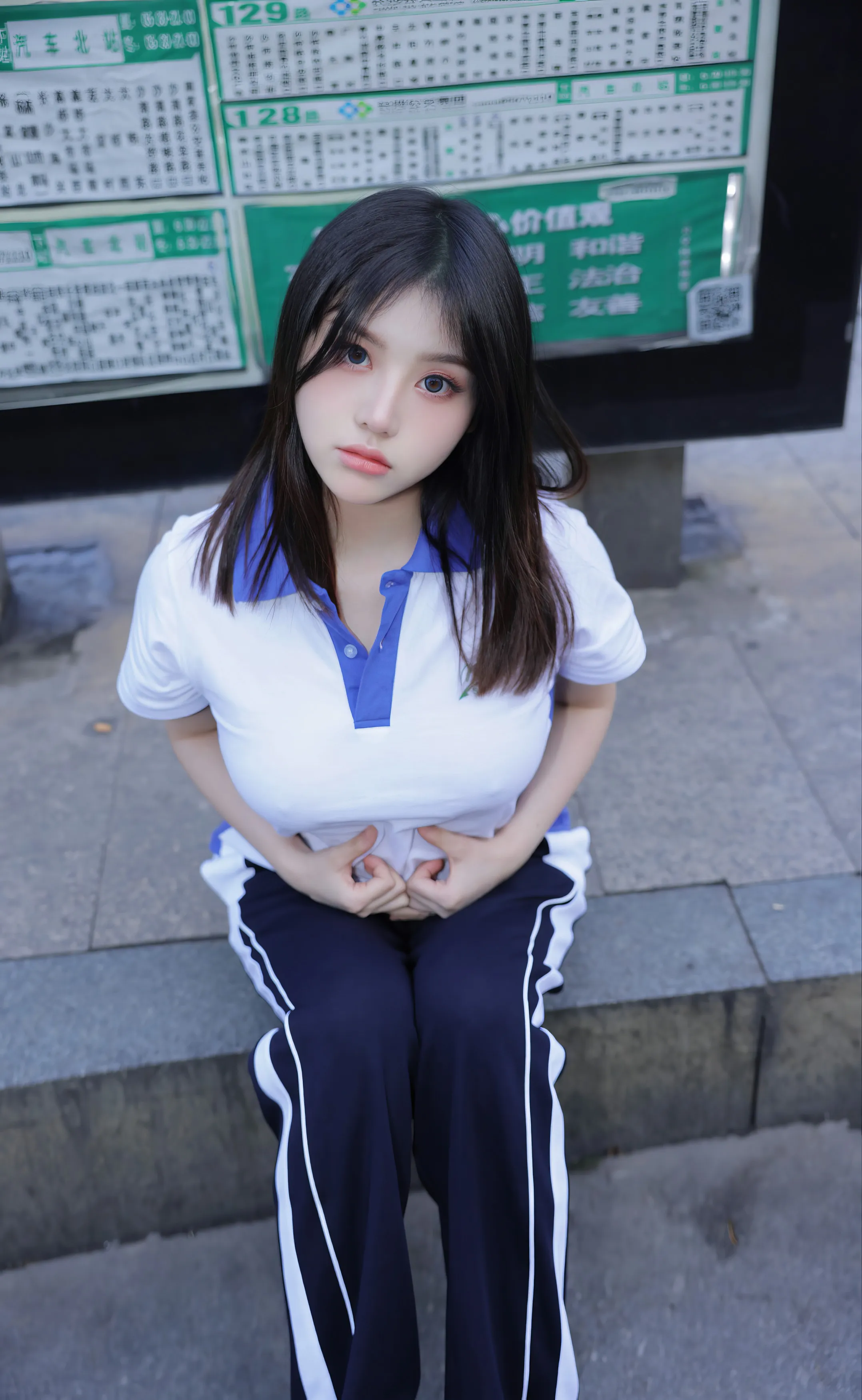 [秀人内购] 豆瓣酱 诱人私拍福利 公交车