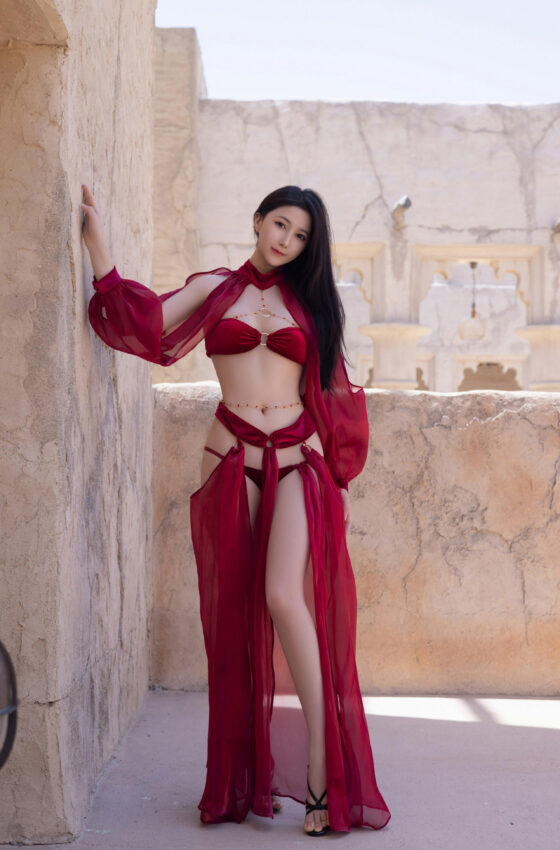 [秀人内购] 鱼子酱Fish 诱人私拍福利 惊红之舞