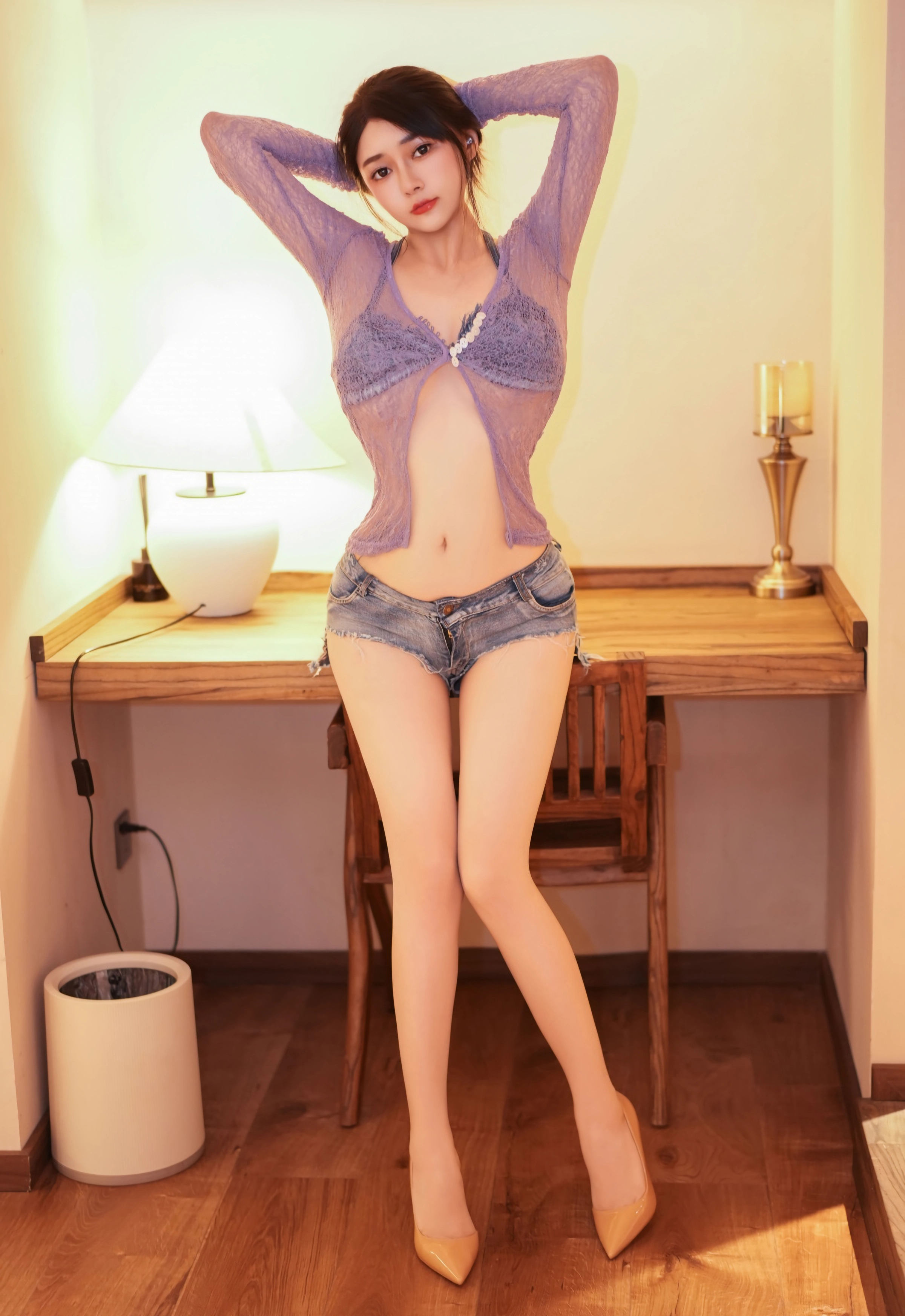 [YOUMI尤蜜荟] 2025.12.09 VOL.1187 凯竹法师～ 蓝色内衣 超短牛仔裤 性感写真 [52+1P]