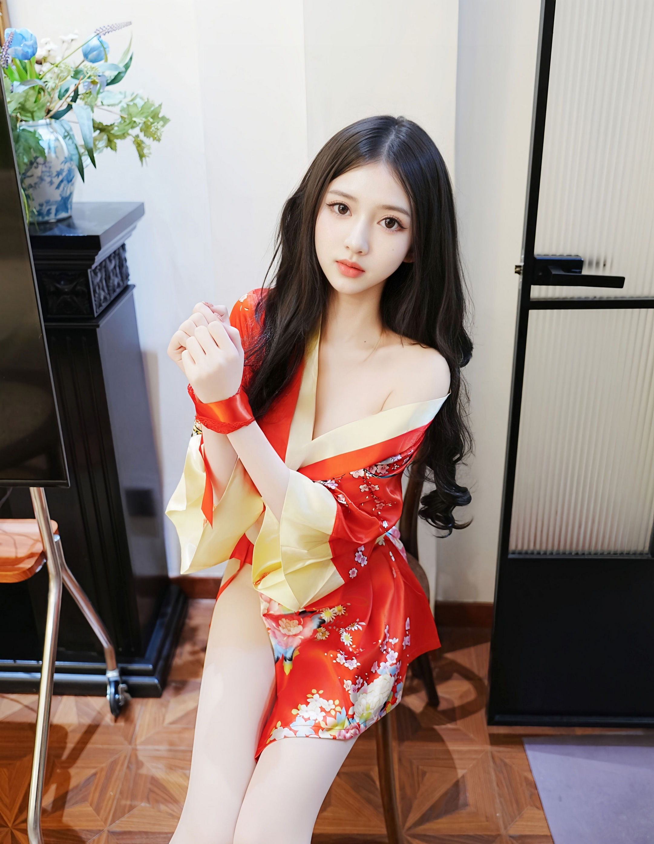 [XiuRen秀人网] 2025.12.25 No.11155 白小蝶 红色连衣短裙 白色丝袜 性感写真 [59+1P]