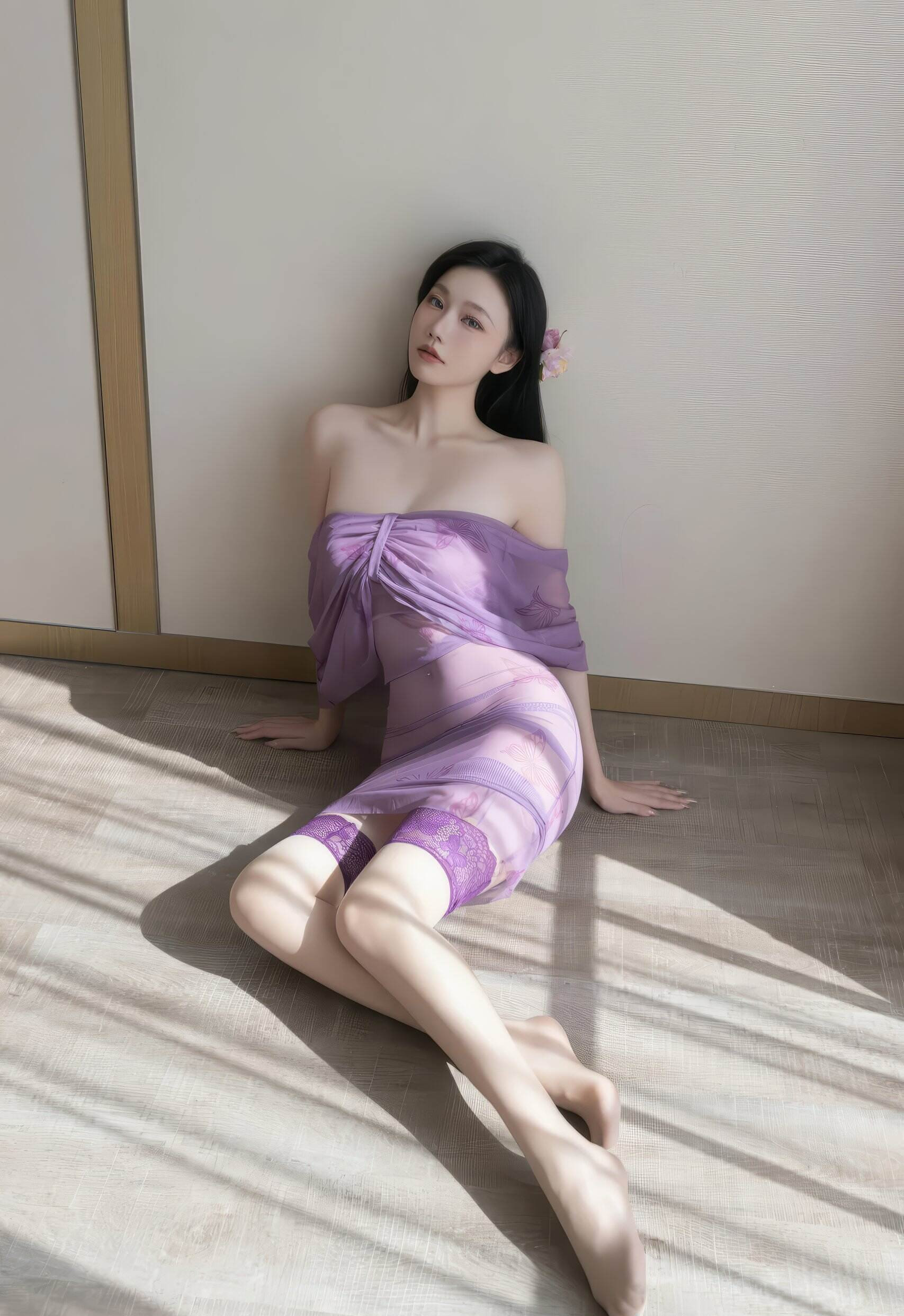 [XiuRen秀人网] 2026.02.03 No.11312 安然anran 紫色连衣裙 诱人肉色丝袜 性感写真 [78+1P]