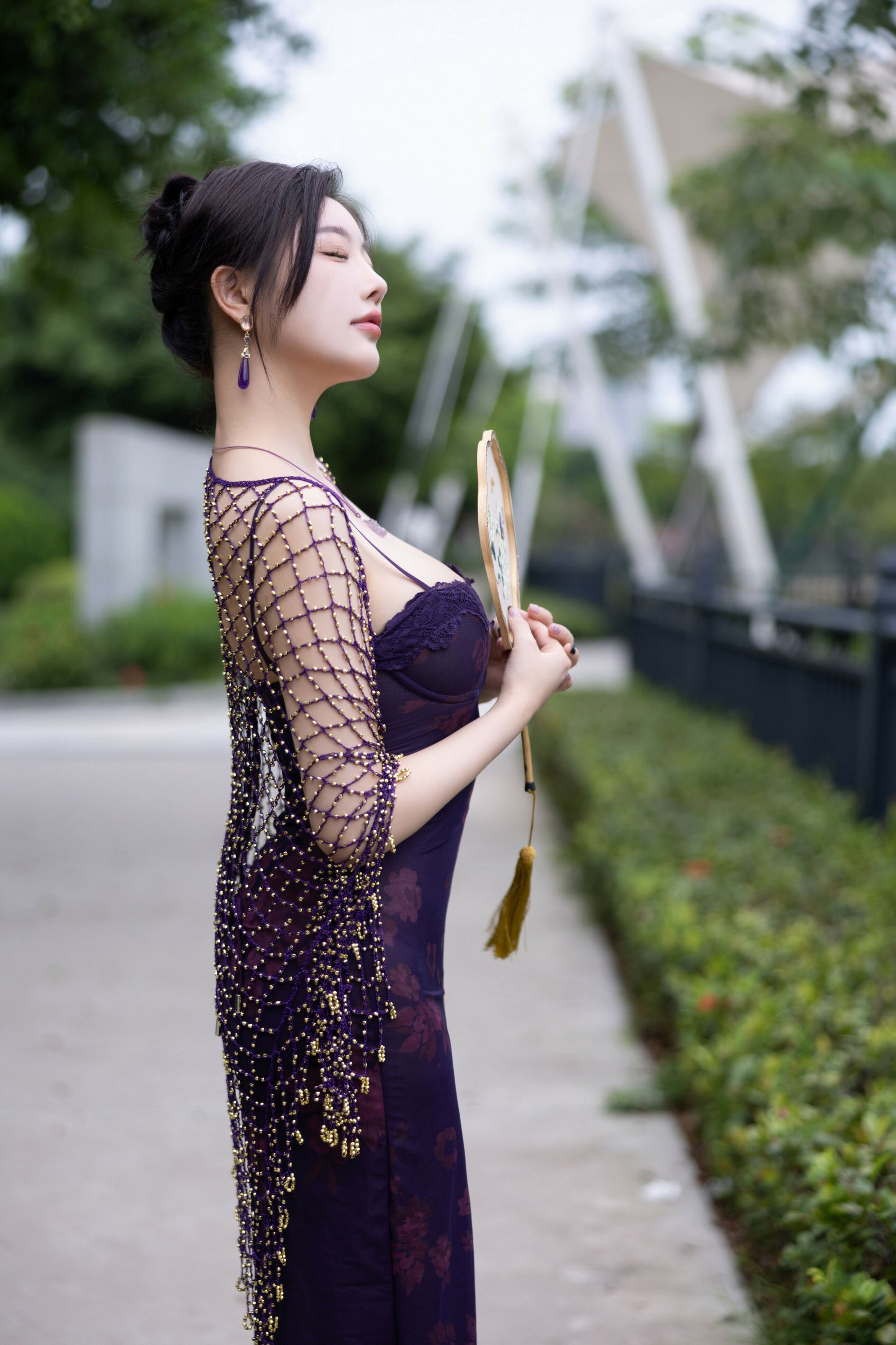 [秀人内购] 杨晨晨 诱人私拍福利 紫色情趣内衣