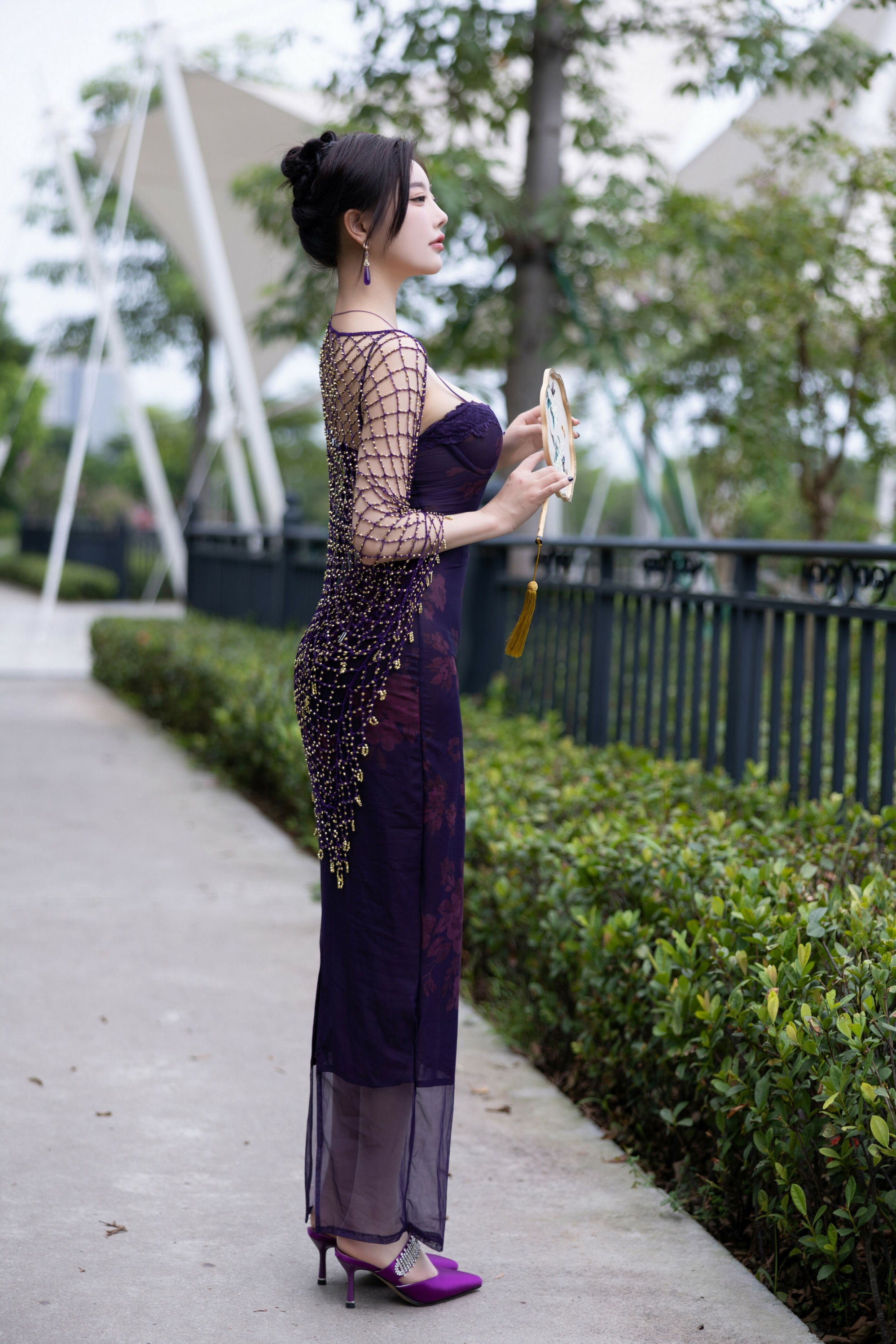 [秀人内购] 杨晨晨 诱人私拍福利 紫色情趣内衣