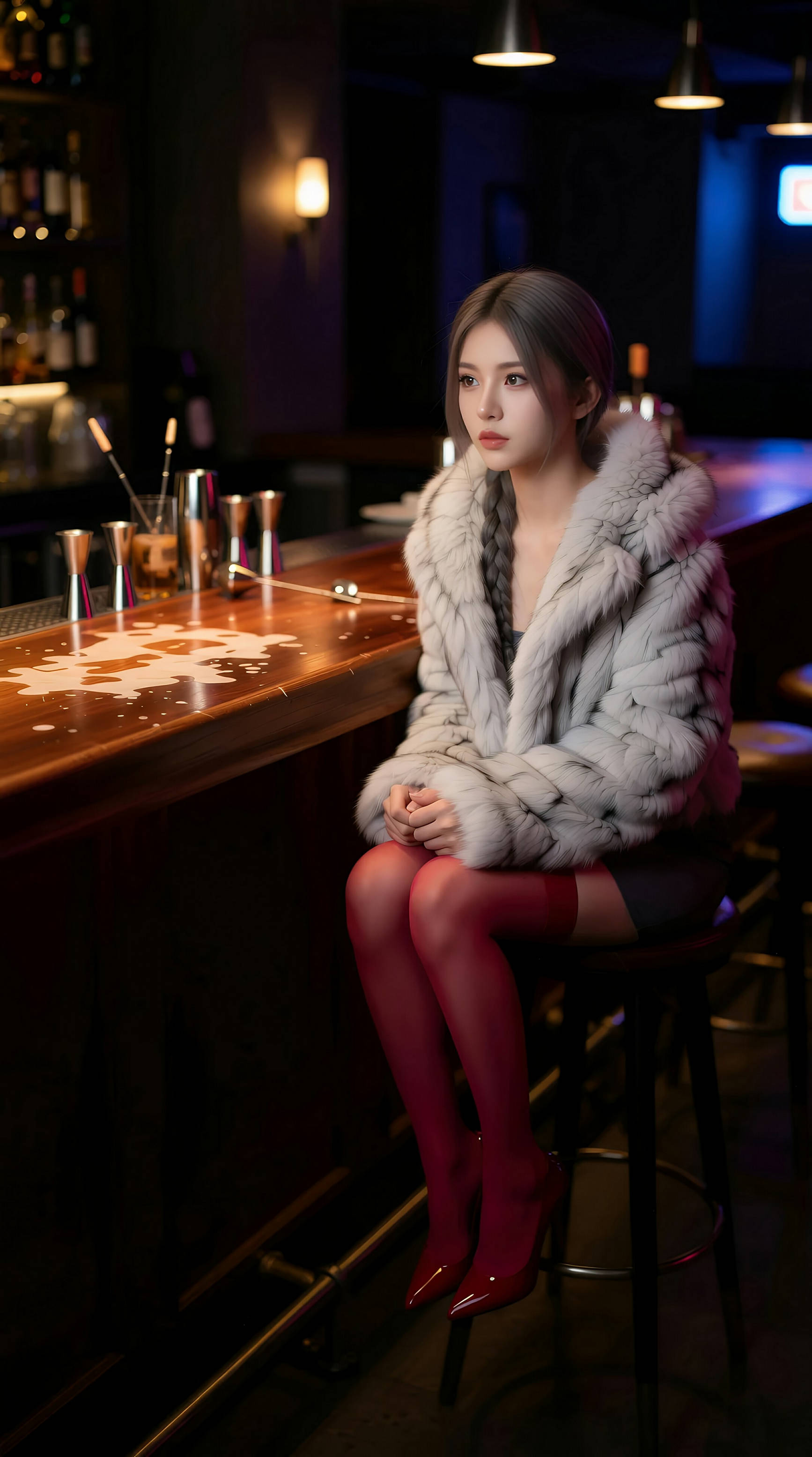 [AiGirl] 熙蕾学姐ruby 红色丝袜 [86P]