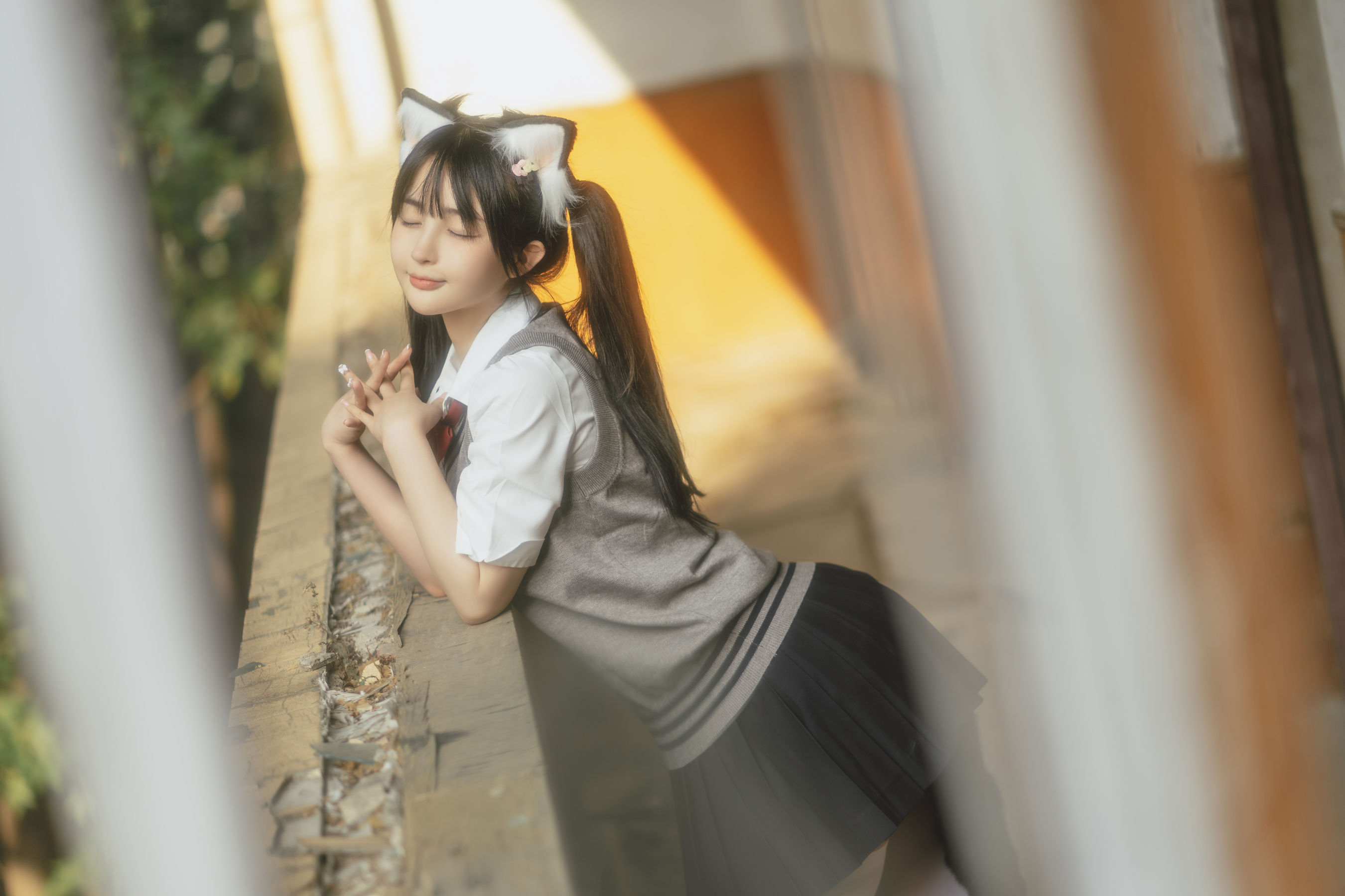[COSPLAY] 桜井宁宁 – 废墟JK