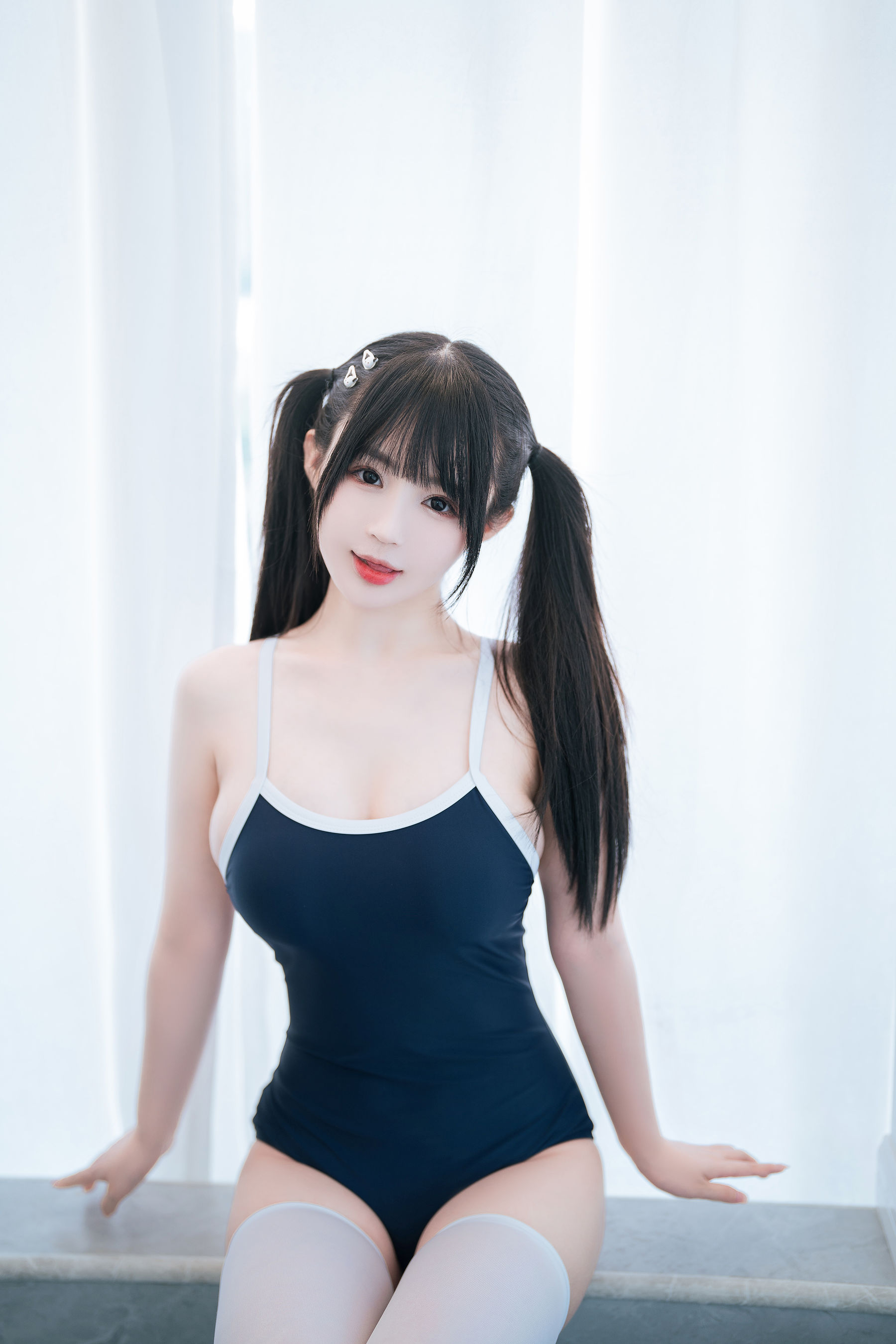 [COSPLAY] 桜井宁宁 – 白丝死库水