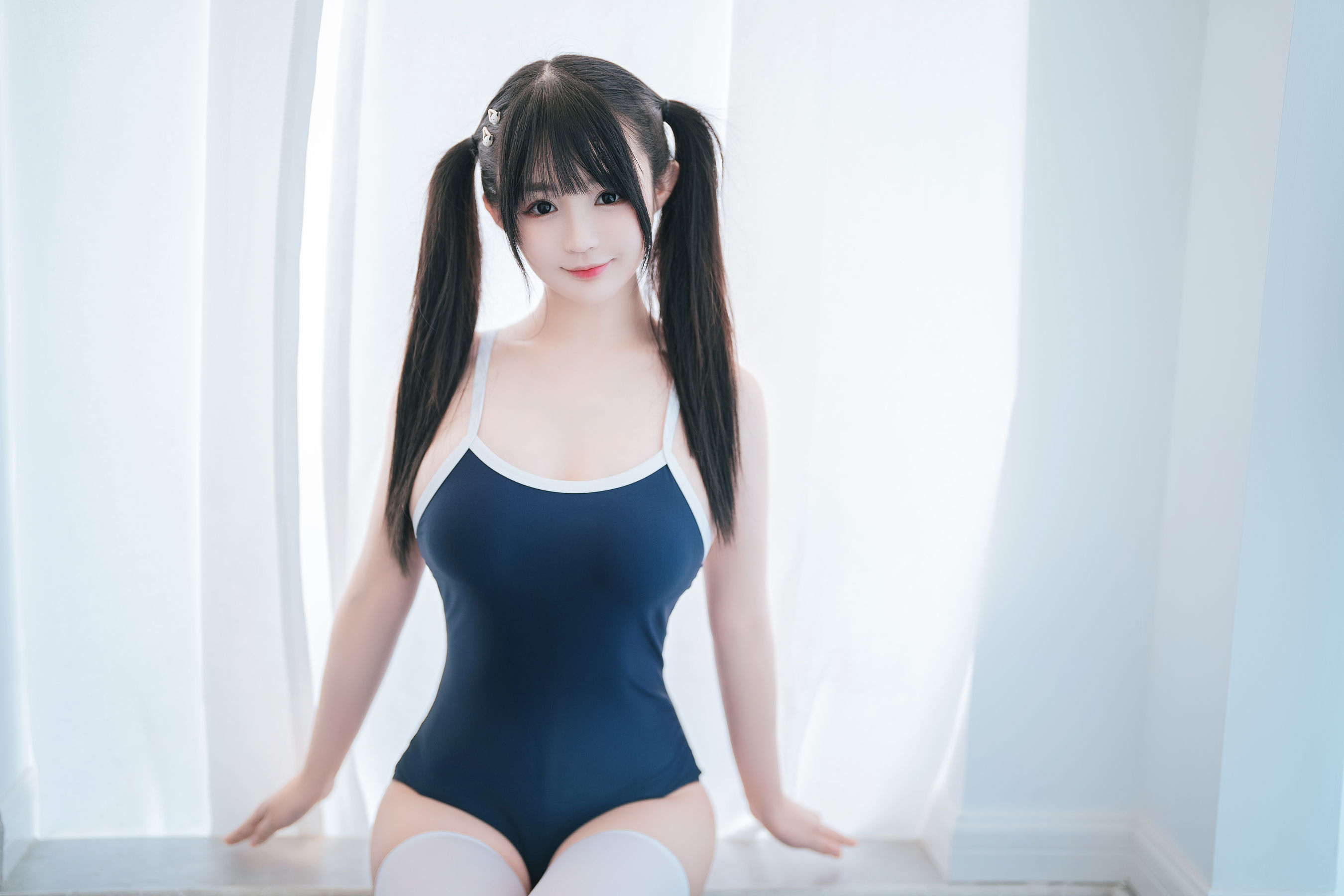 [COSPLAY] 桜井宁宁 – 白丝死库水