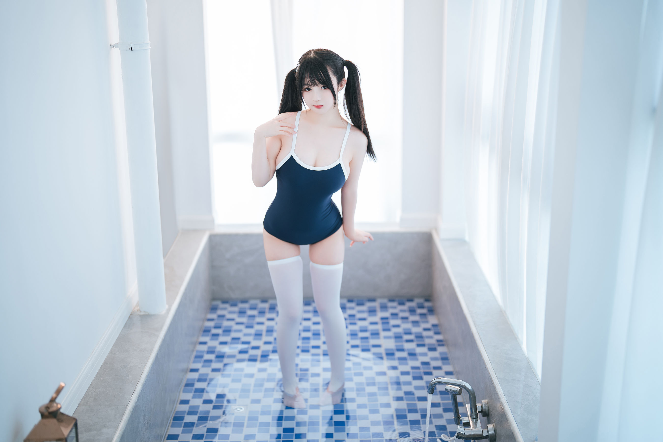 [COSPLAY] 桜井宁宁 – 白丝死库水