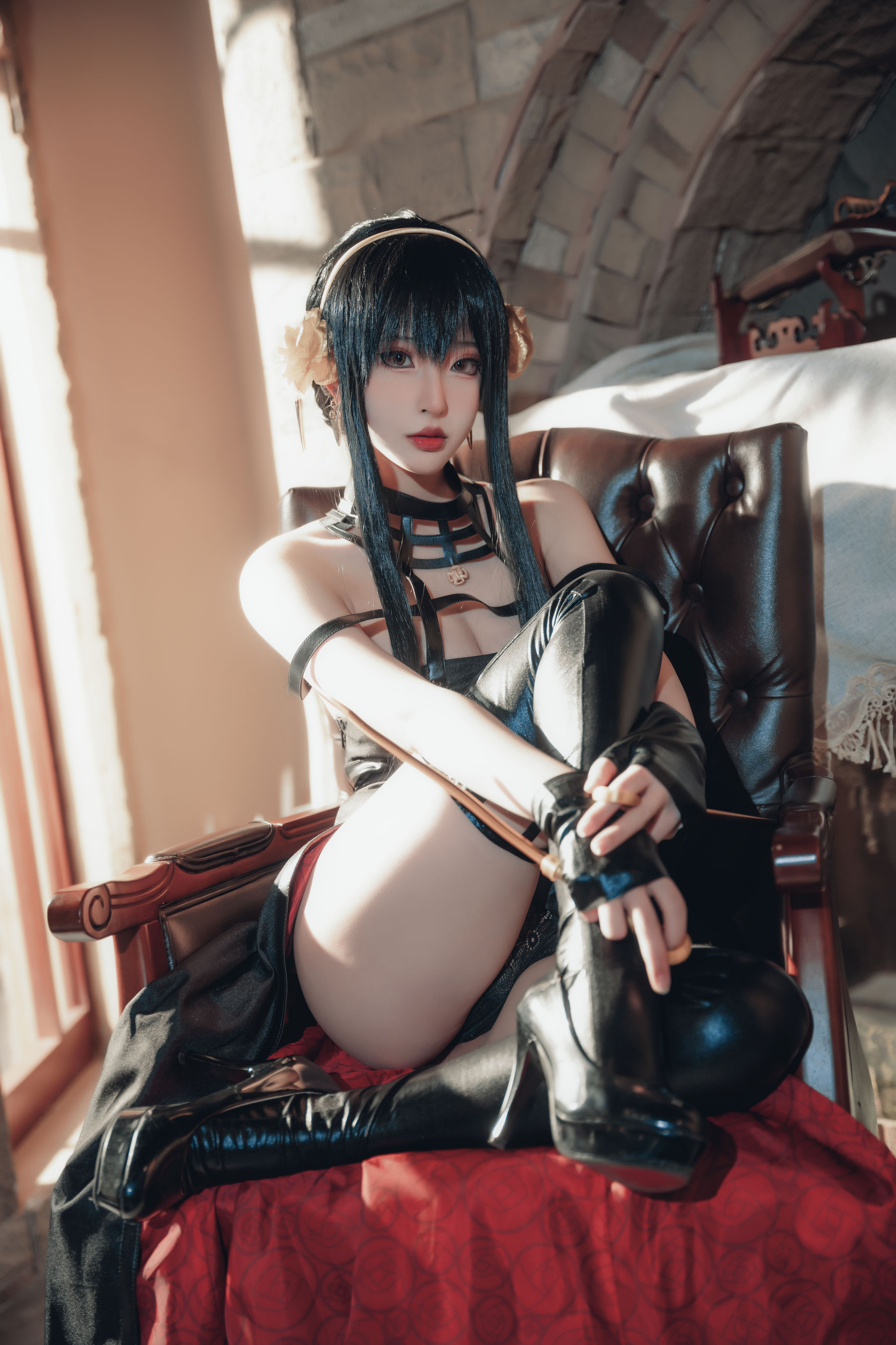 [COSPLAY] 清水由乃 间谍过家家 约尔战斗服