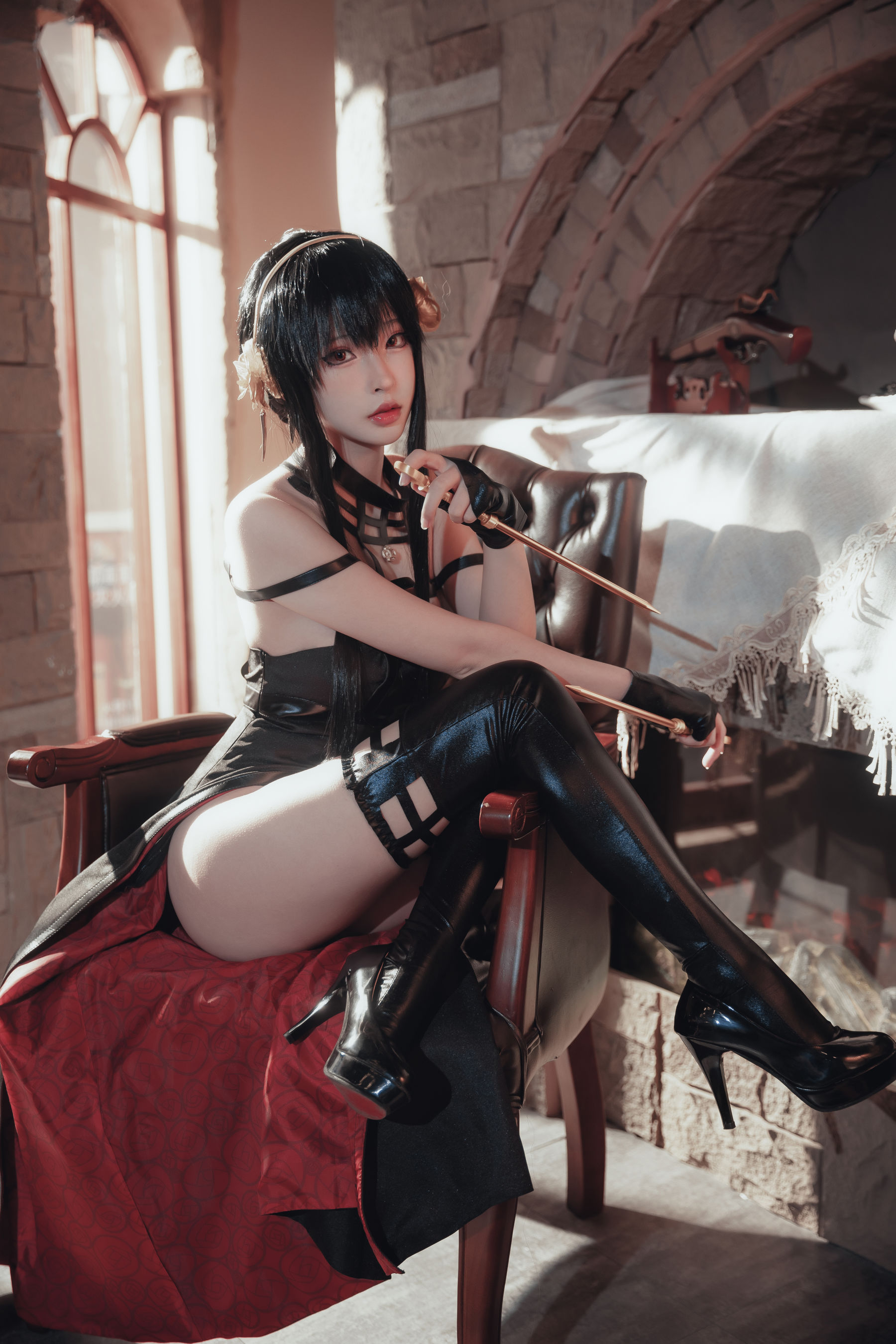 [COSPLAY] 清水由乃 间谍过家家 约尔战斗服