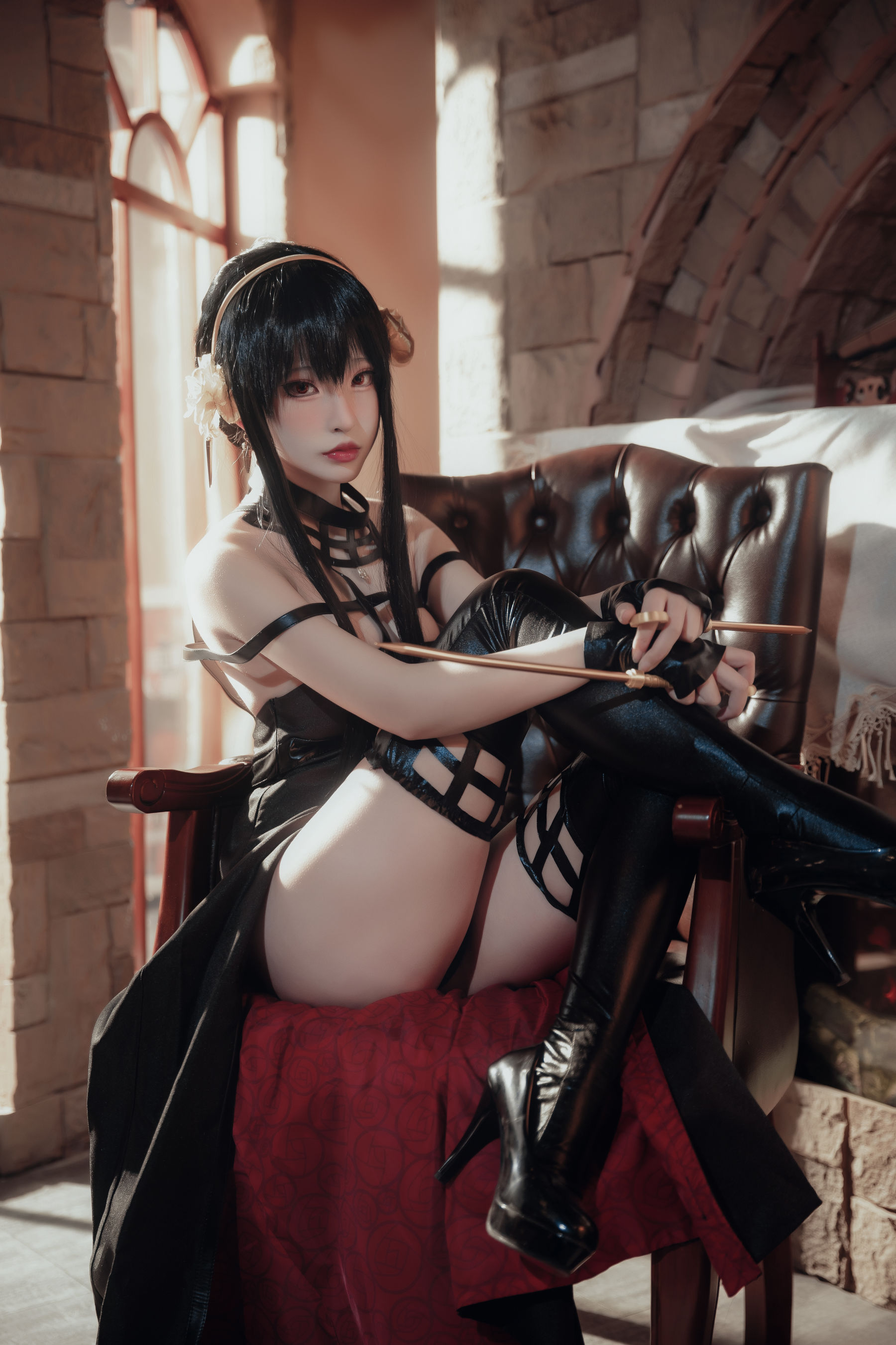 [COSPLAY] 清水由乃 间谍过家家 约尔战斗服