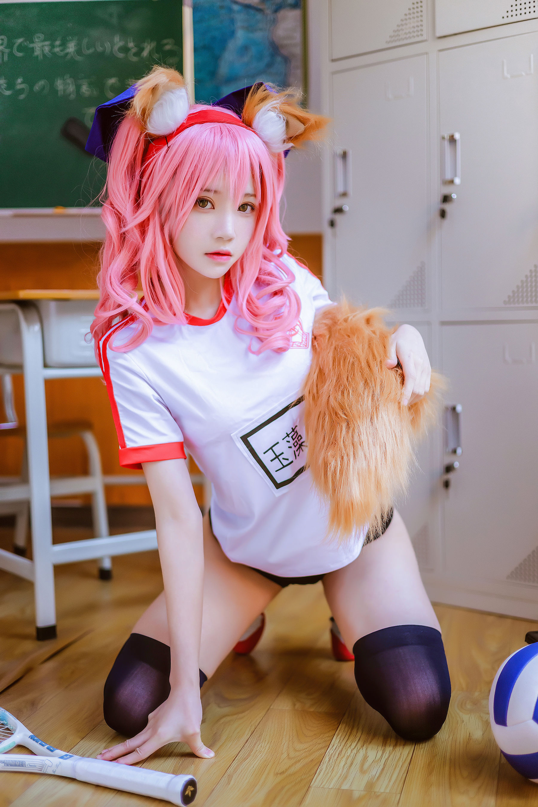 [COSPLAY] 桜桃喵 – 玉藻前体操服