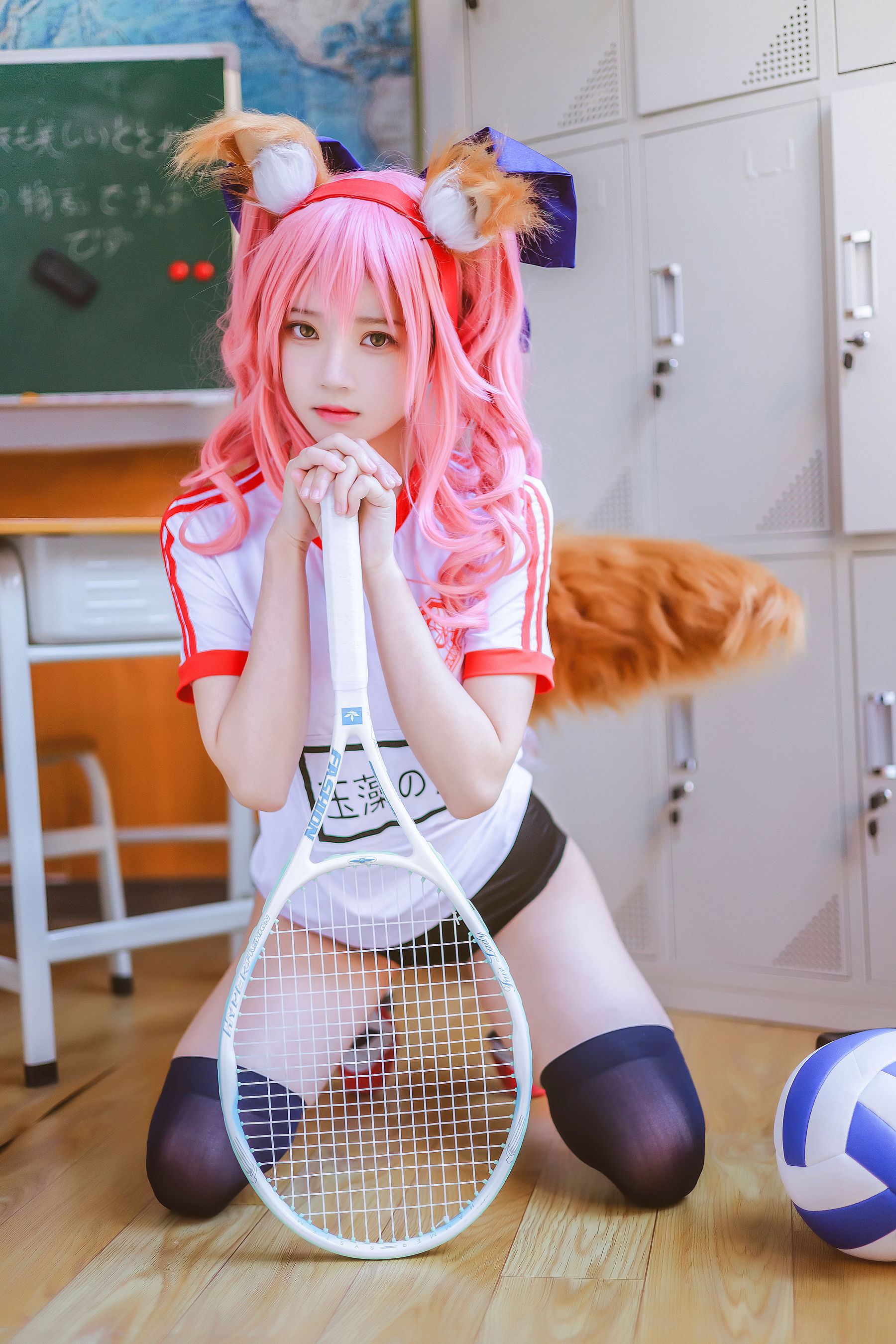 [COSPLAY] 桜桃喵 – 玉藻前体操服