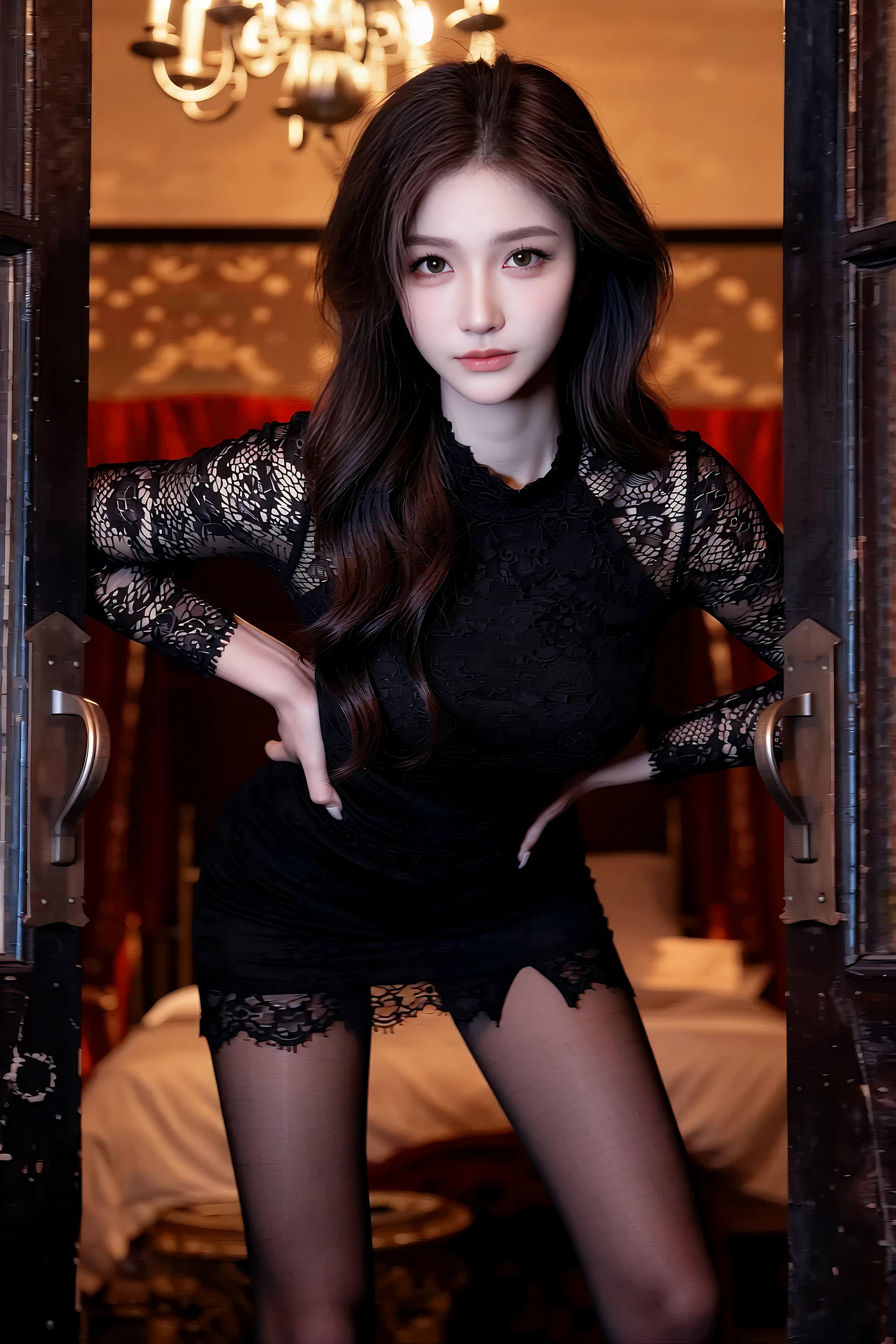 [AiGirl] 糖er 黑色蕾丝 [77P]