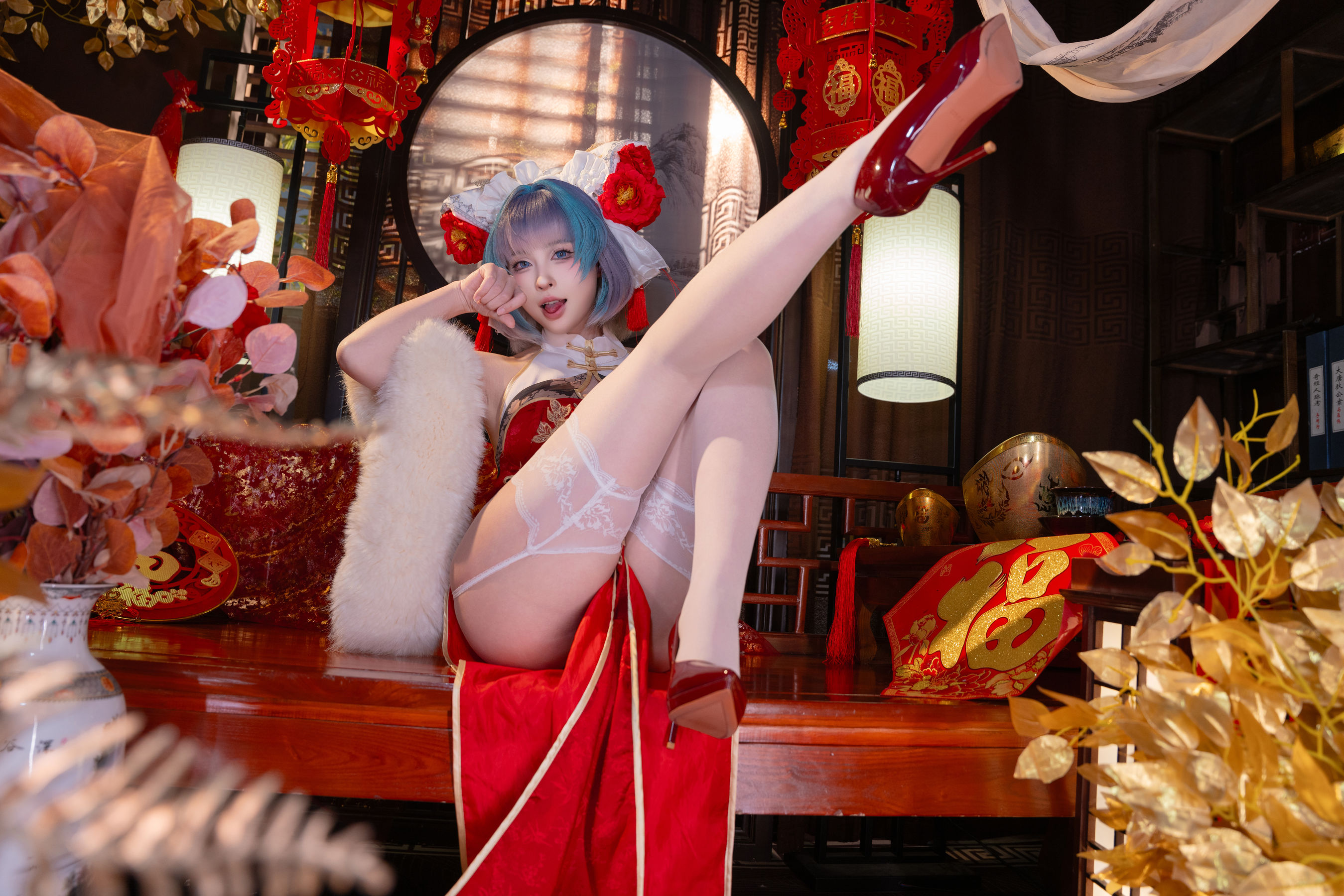 [COSPLAY] 清水由乃 柴郡新春旗袍