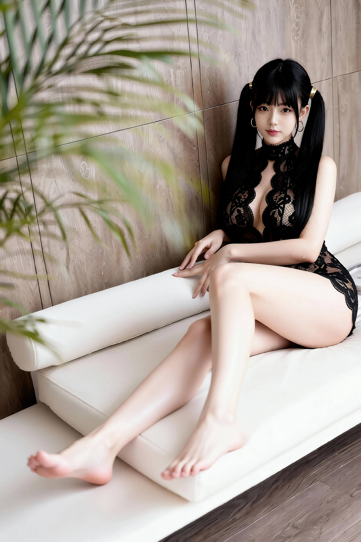 [AiGirl] 柚柚sasa 性感黑色透视 [70P]