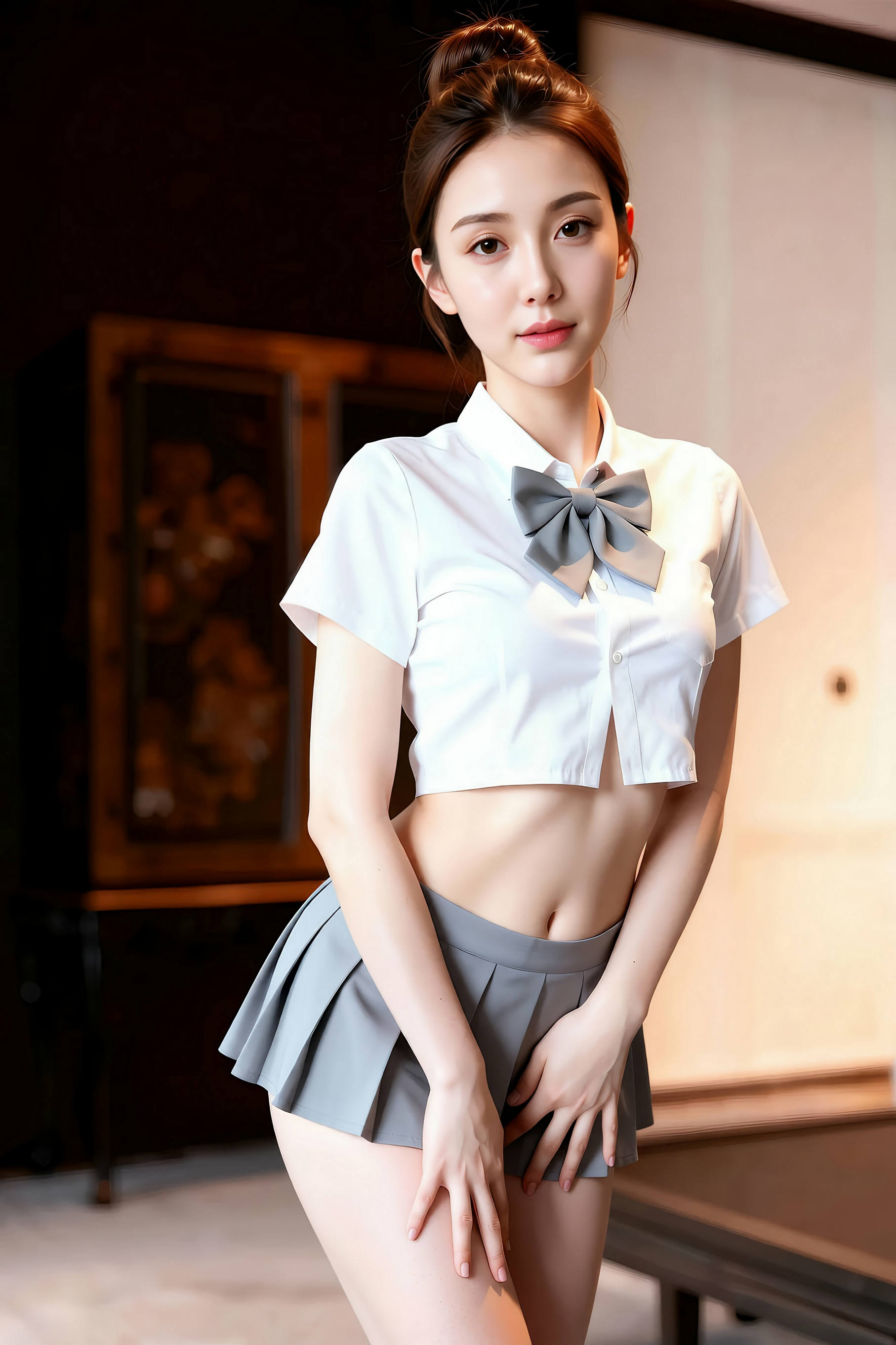 [AiGirl] 一柠 超短JK [87P]