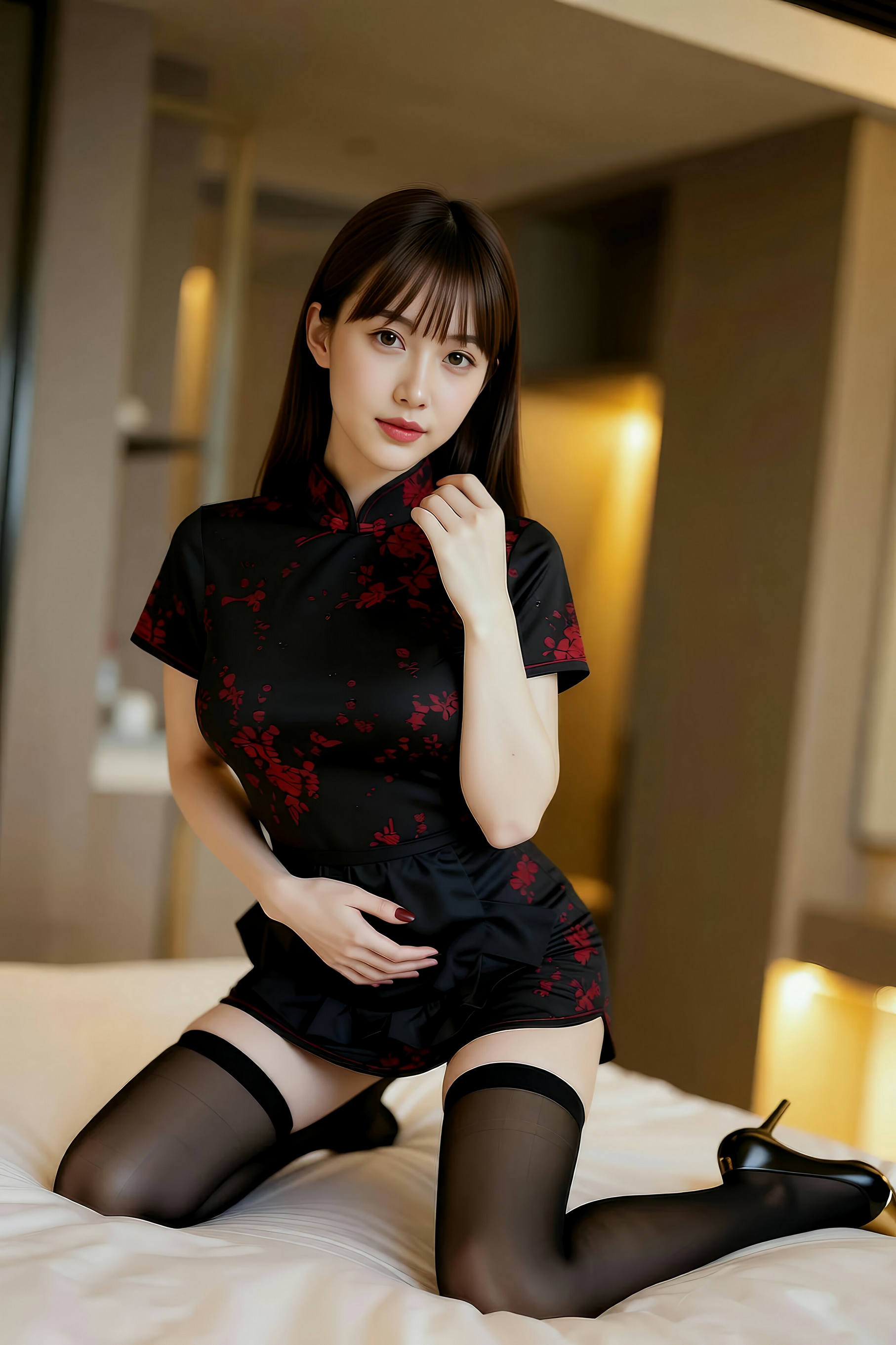 [AiGirl] 婉婉 黑丝旗袍 [85P]