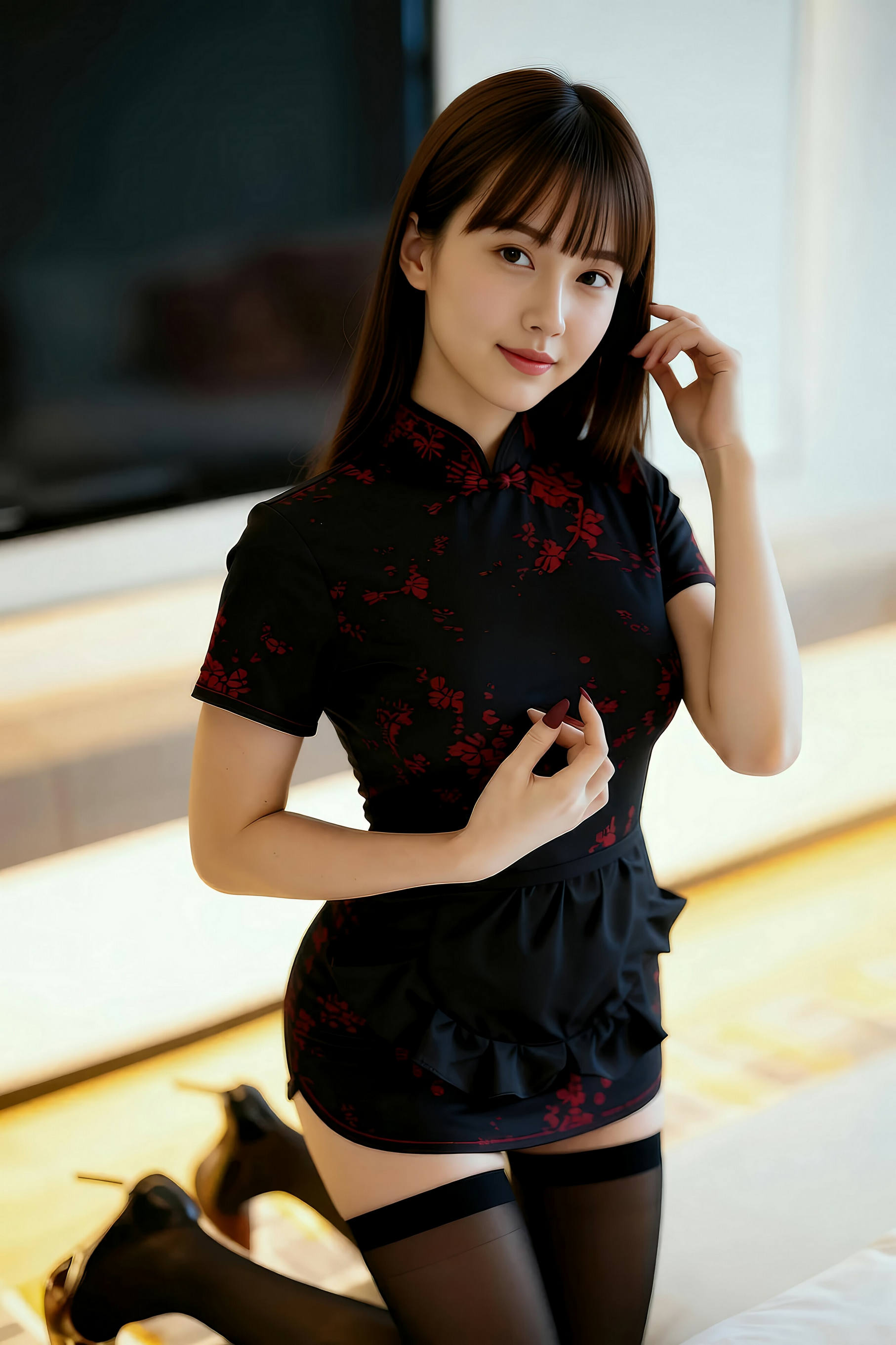 [AiGirl] 婉婉 黑丝旗袍 [85P]